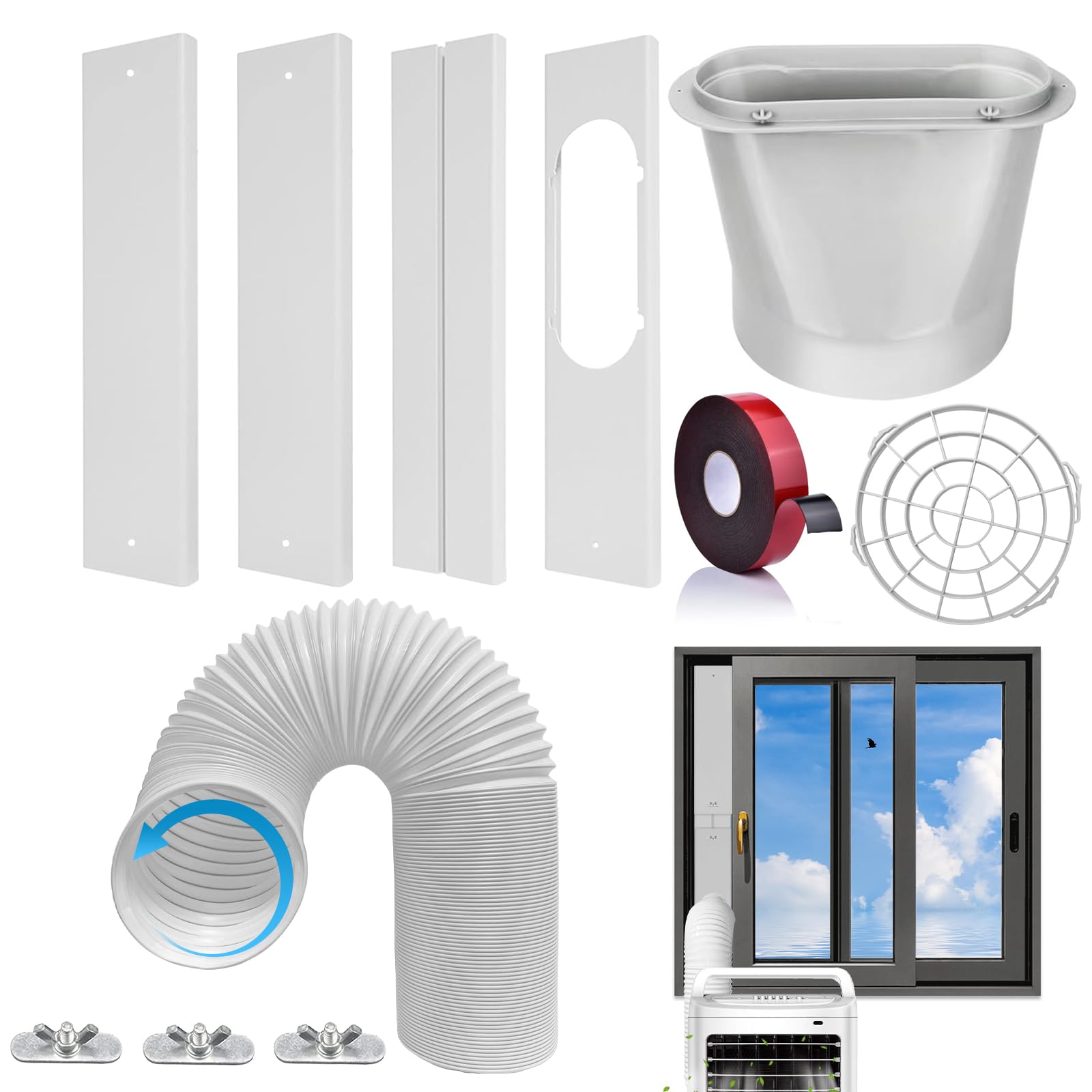 Universal Portable Air Conditioner Window Vent Kit - 5.9