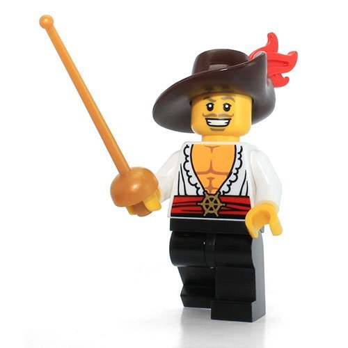 LEGO Series 12 Collectible Minifigure 71007 - Swashbuckler Pirate Minifig | Limited Edition LEGO Collectible for Display & Play | Perfect for LEGO Fans, Collectors, and Pirate-Themed Adventures