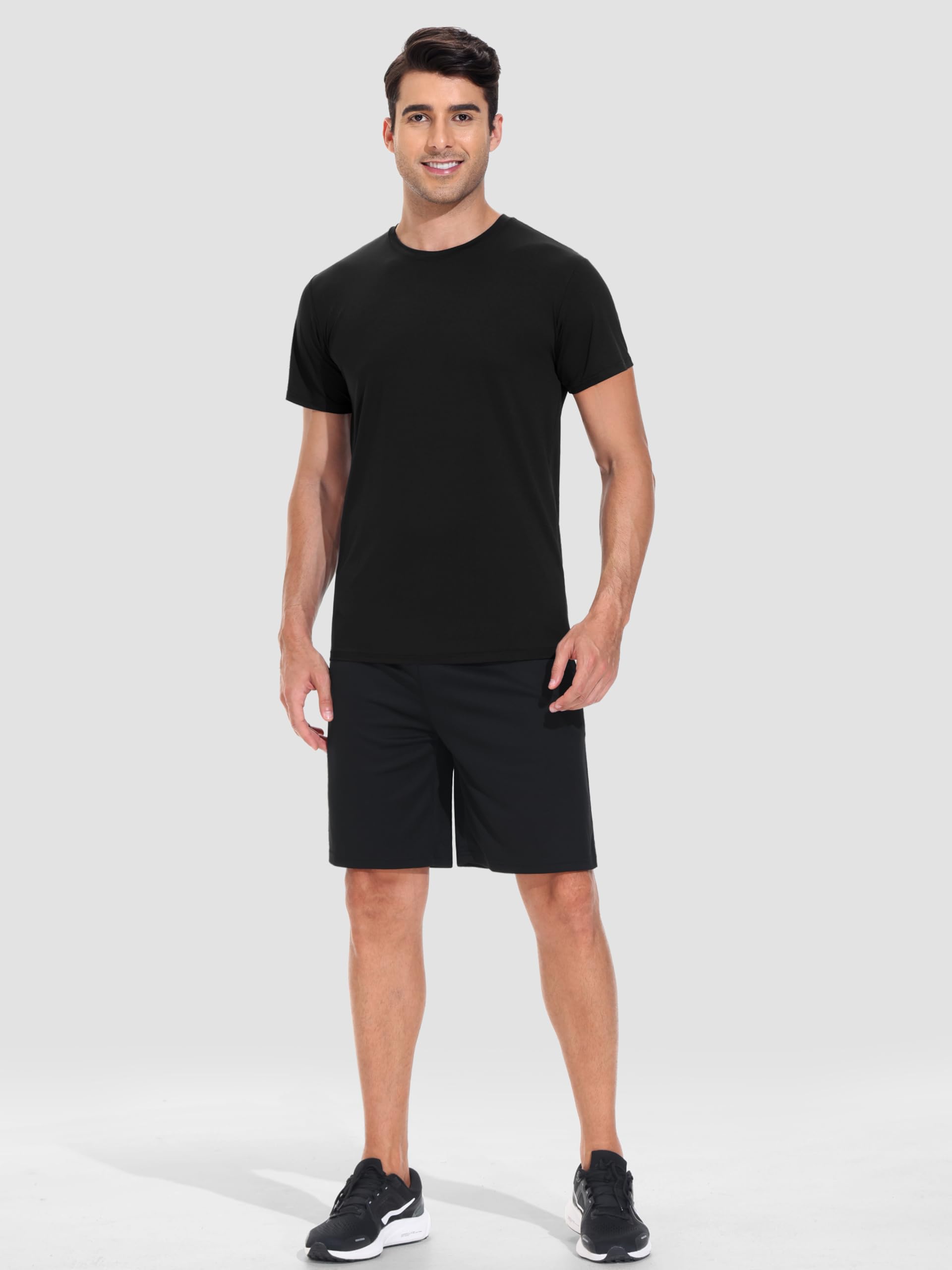 3 Pack Men's Dry Fit Moisture Wicking UPF 50+ Sun Protection Athletic T-Shirts - Gym, Running, Hiking & Outdoor Activities