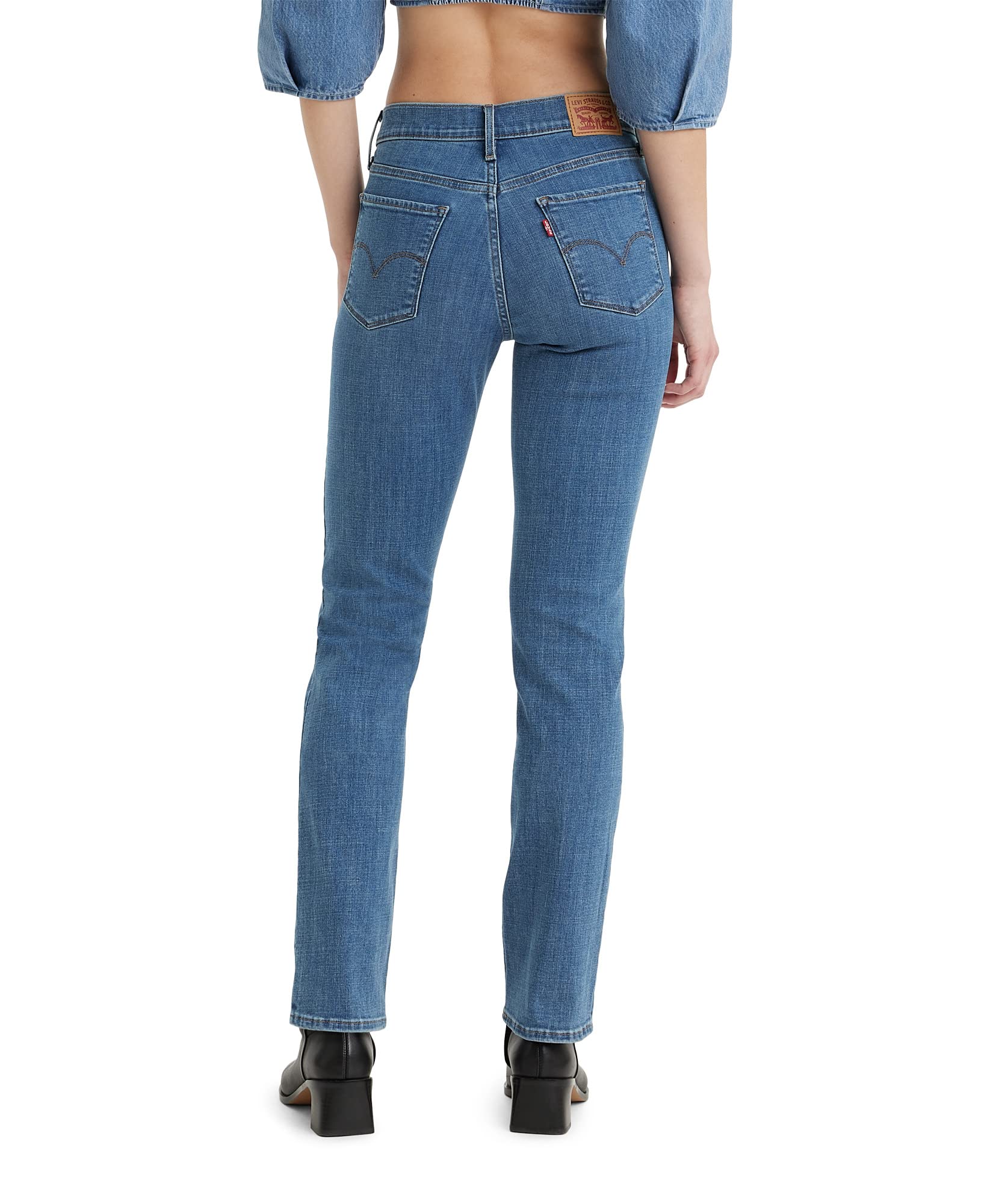 Levi's Women's 314 Shaping Straight Jeans - Slim Fit High Waist Denim Pants for Everyday Wear & Casual Outfits