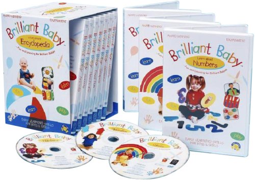 Brilliant Baby 10 DVD Box Set - English Import - Educational Baby DVDs for Early Learning & Development - Perfect for Home, Nursery & Daycare Use