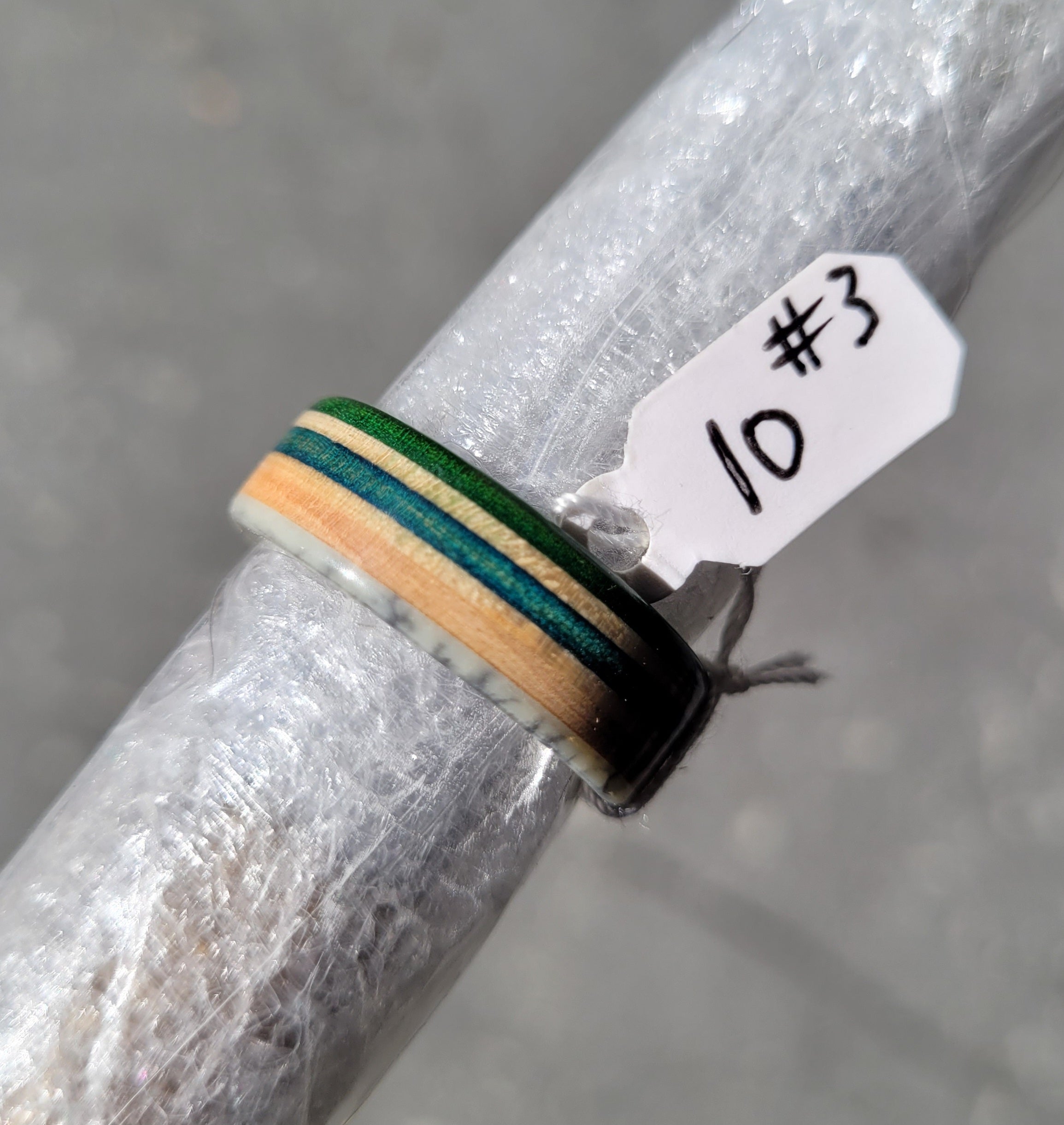 Eco-Friendly Recycled Bo Tuff Skateboard Ring - Size 10 (#3) - Perfect for Skateboarders, Punk Fashion & Unique Gift Ideas