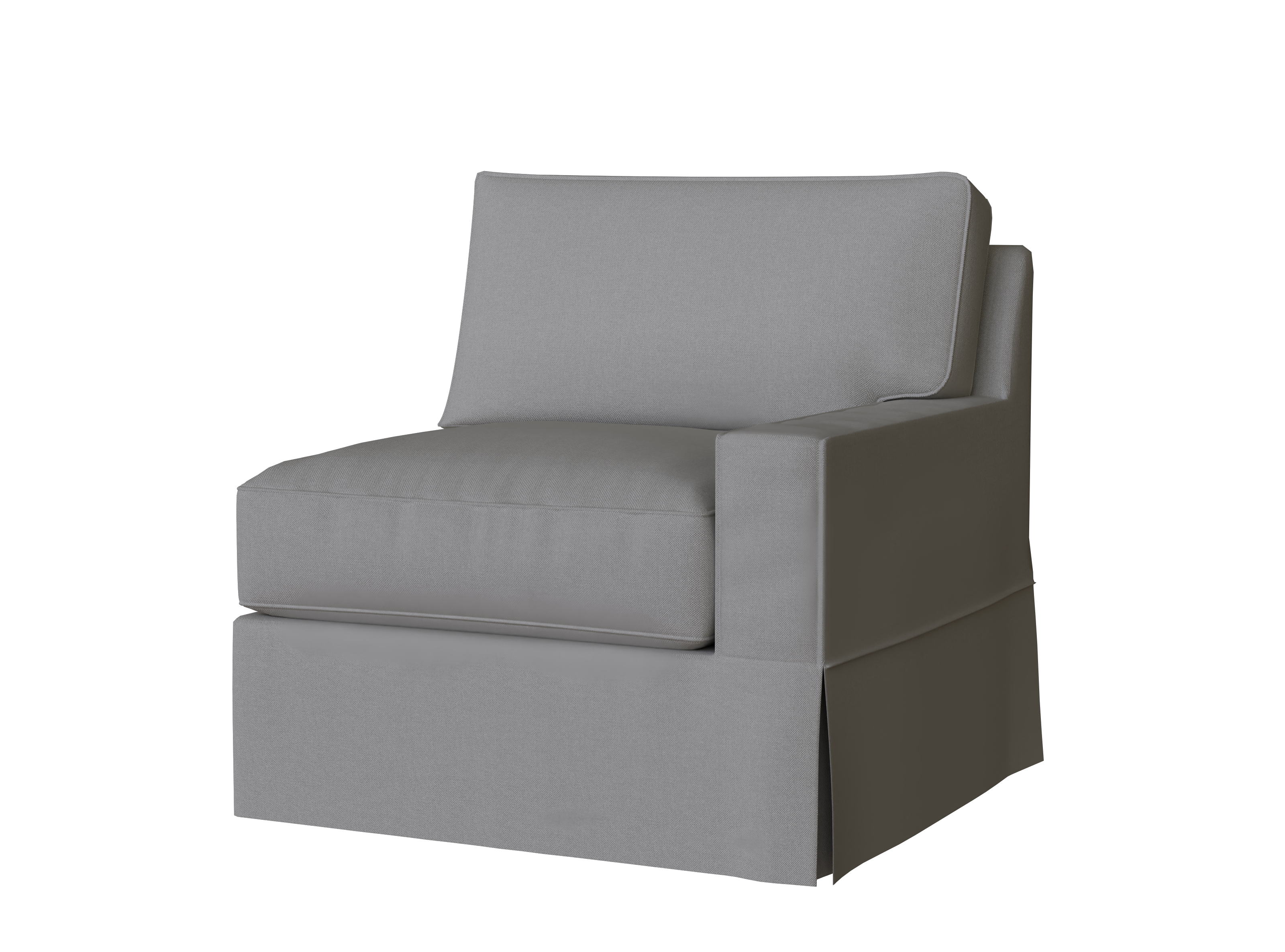 PB Buchanan Square Arm Right Arm Chair Cover - Slipcover for Sectional Sofa Components - Perfect for Living Room, Family Room, and Home Theater Seating