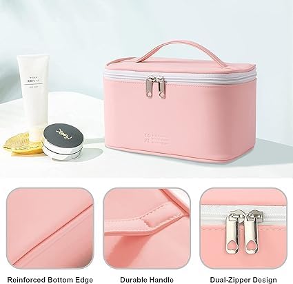 DREHOTRY Fashion Makeup Travel Pouch - Waterproof Cosmetic Bag Organizer for Toiletries, Makeup Brushes & Beauty Essentials | Perfect Travel Accessory for Women, Gym, Vacation & Daily Use