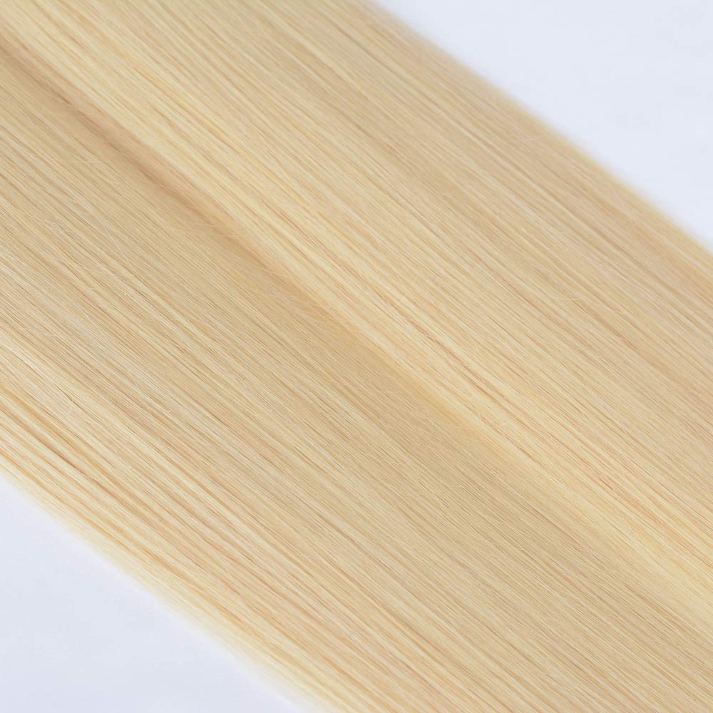 SeraphicWig 613 Blonde Human Hair Extensions - 100% Real Silky Straight Bundles for Women (1 Bundle 24inch 100g) | Perfect for Daily Wear, Parties & Special Occasions