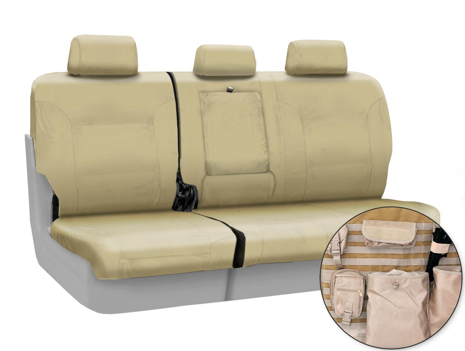 Premium Custom Fit Coverking Rear 60/40 Bench Seat Cover for Toyota Tundra - Ballistic Cashmere Fabric | Durable Protection for Truck Seats | Perfect for Off-Roading, Camping & Daily Commute