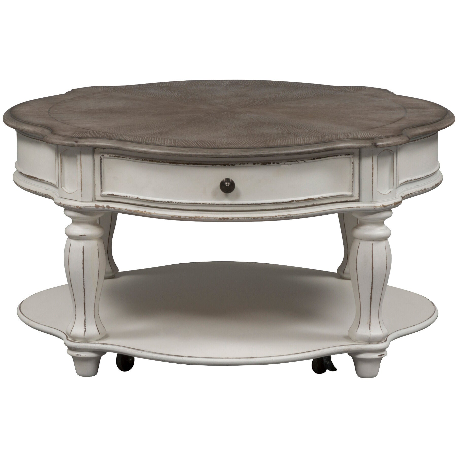 Magnolia Manor Round Coffee Table - 36 Inch Modern Wooden Living Room Center Table for Home Decor | Perfect for Living Room, Lounge, and Office Spaces