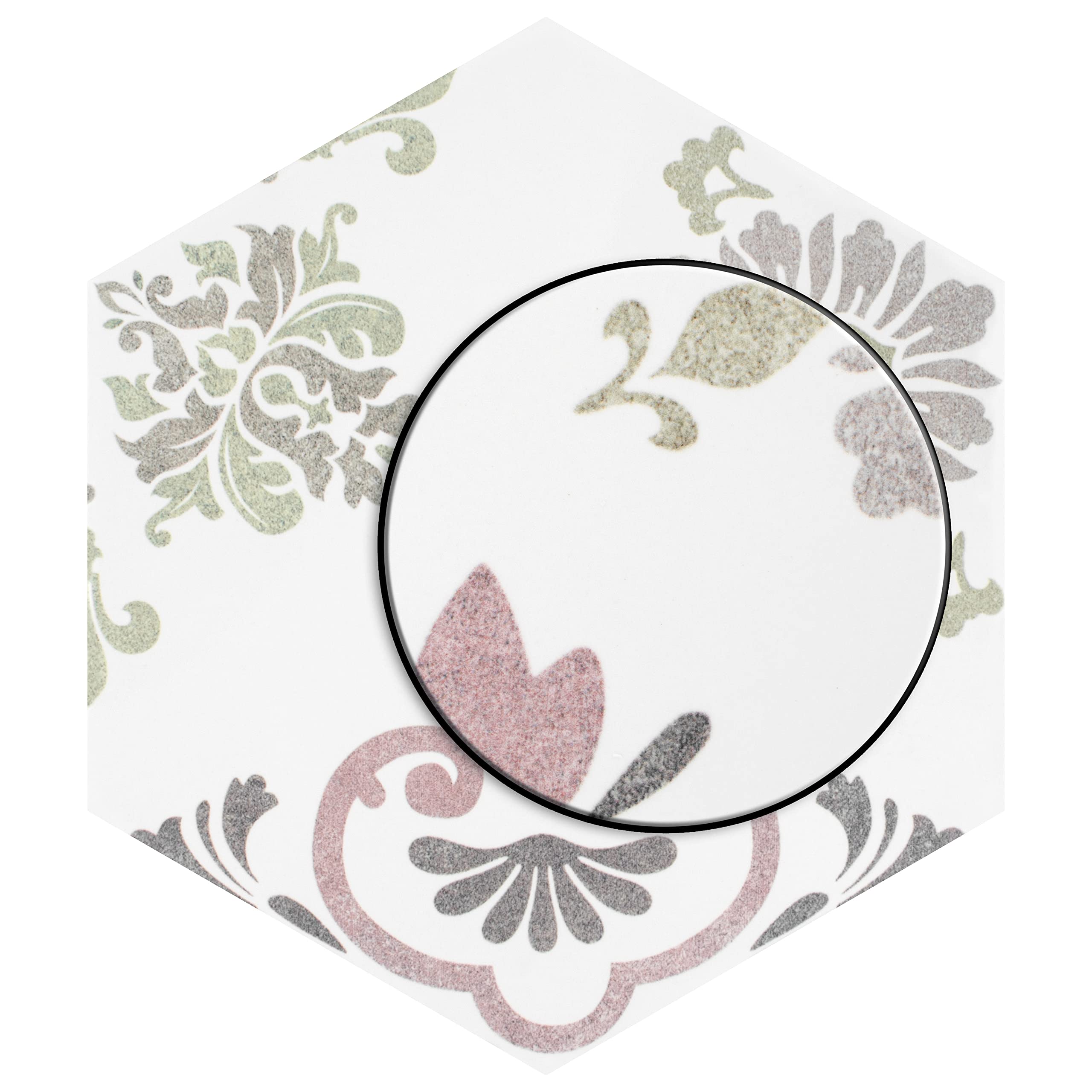 Merola Tile Fantasy Hex Pink 8-5/8