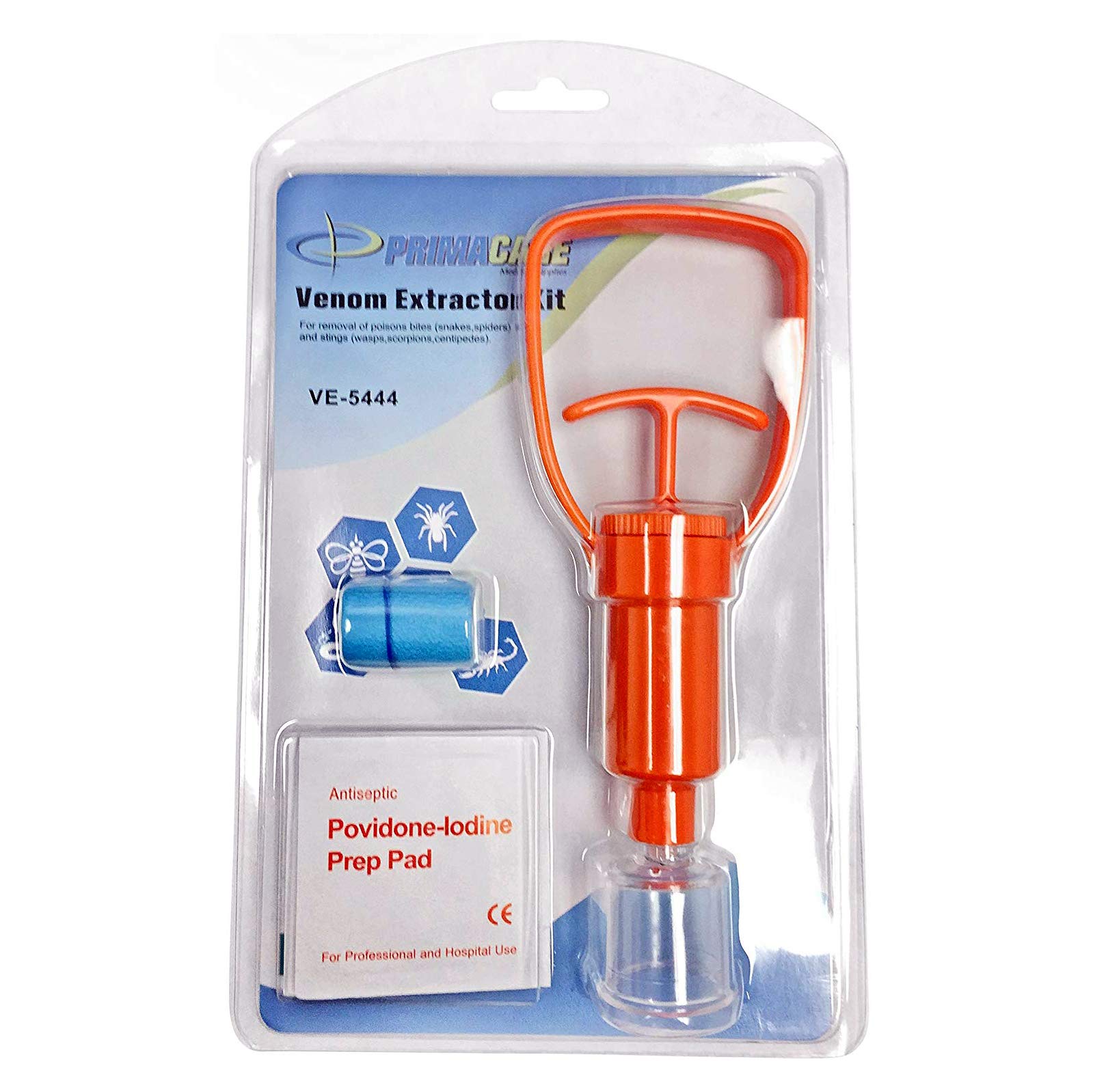 Primacare CSVE-5444 Venom Extractor Kit - 100 Pack for Emergency First Aid