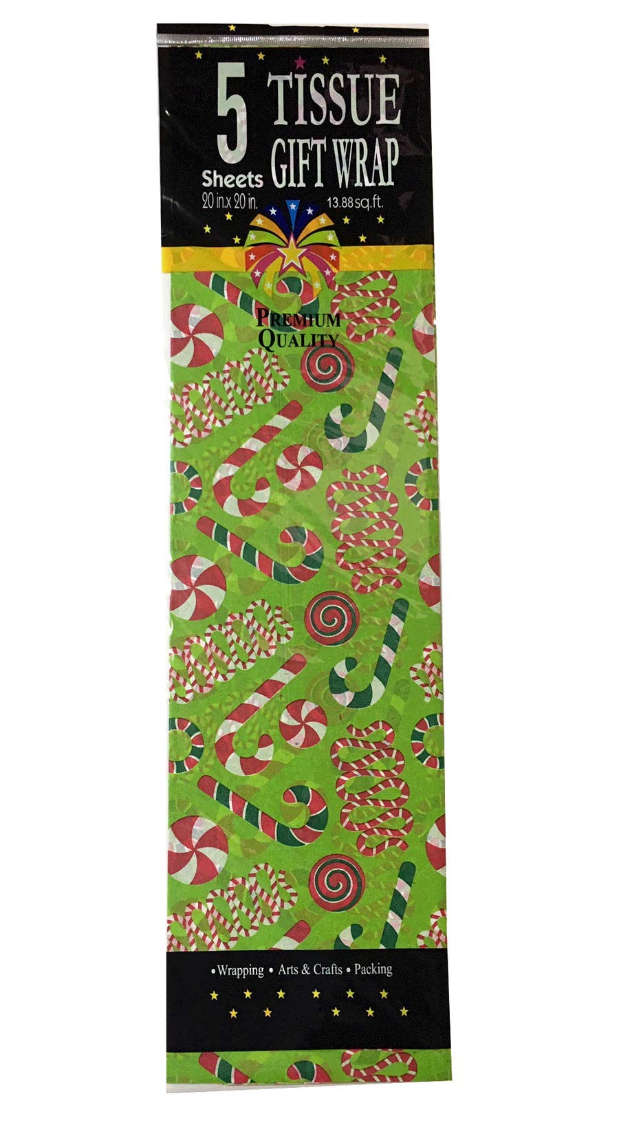 Candy Green Gift Wrap Tissue Paper - 50 Sheets Premium Wrapping Paper for Birthdays, Parties & Gifts - Eco-Friendly Decorative Tissue for DIY Crafts, Gift Bags & Present Wrapping