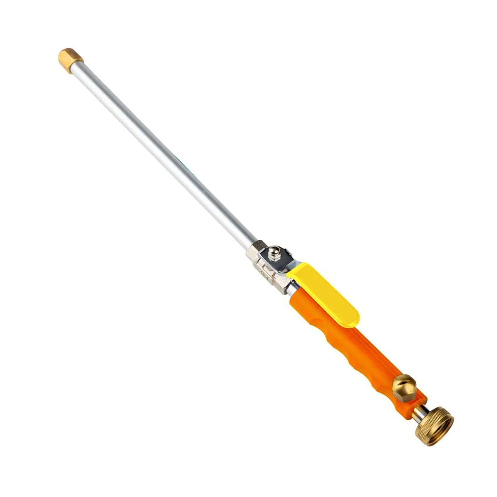 PJRYC High Pressure Water Gun Spray Hose - Heavy Duty Garden Hose for Watering, Car Washing, and Outdoor Cleaning (Orange) - Perfect for Lawn Care, Vehicle Detailing, and Patio Maintenance