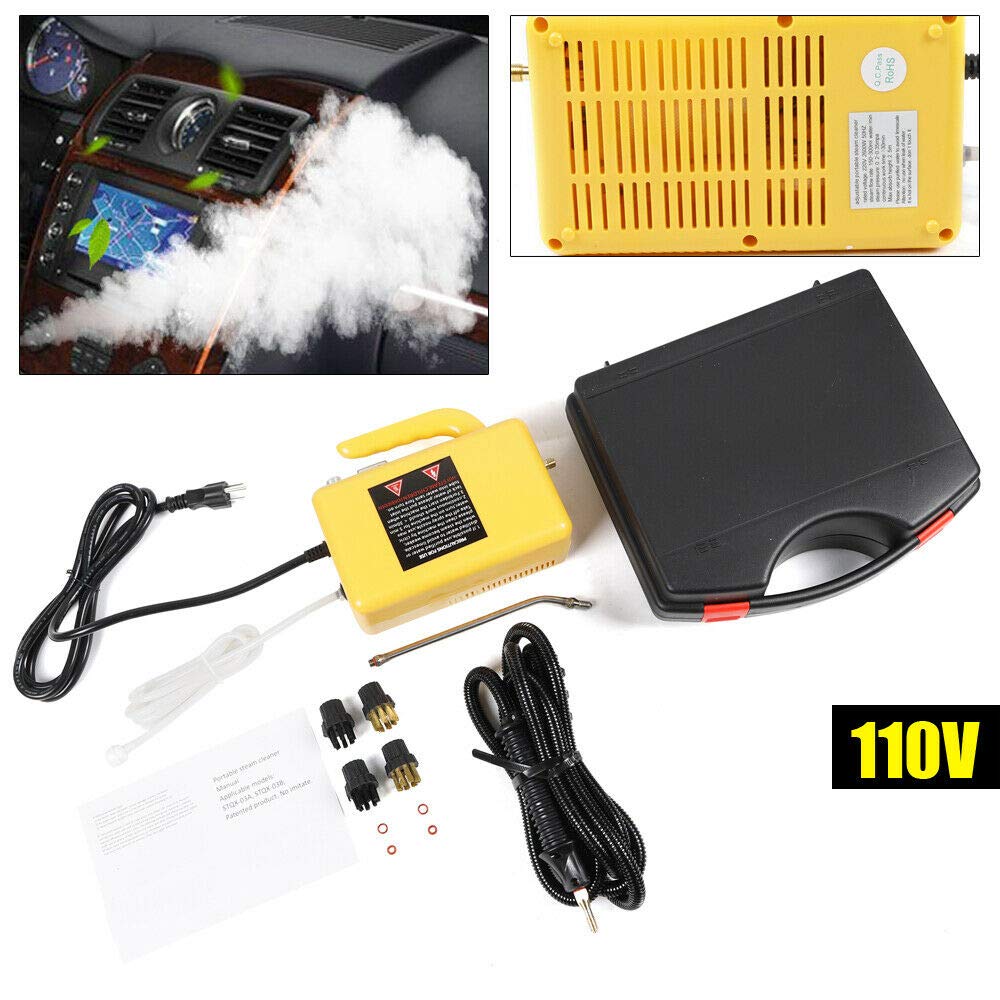 110V 1600W High Temperature Steam Cleaner - Portable Pressure Washer for Home & Commercial Use | Handheld Steam Mop for Floors, Cars, Kitchens & Bathrooms | >100℃ Hot Steam Cleaning Machine