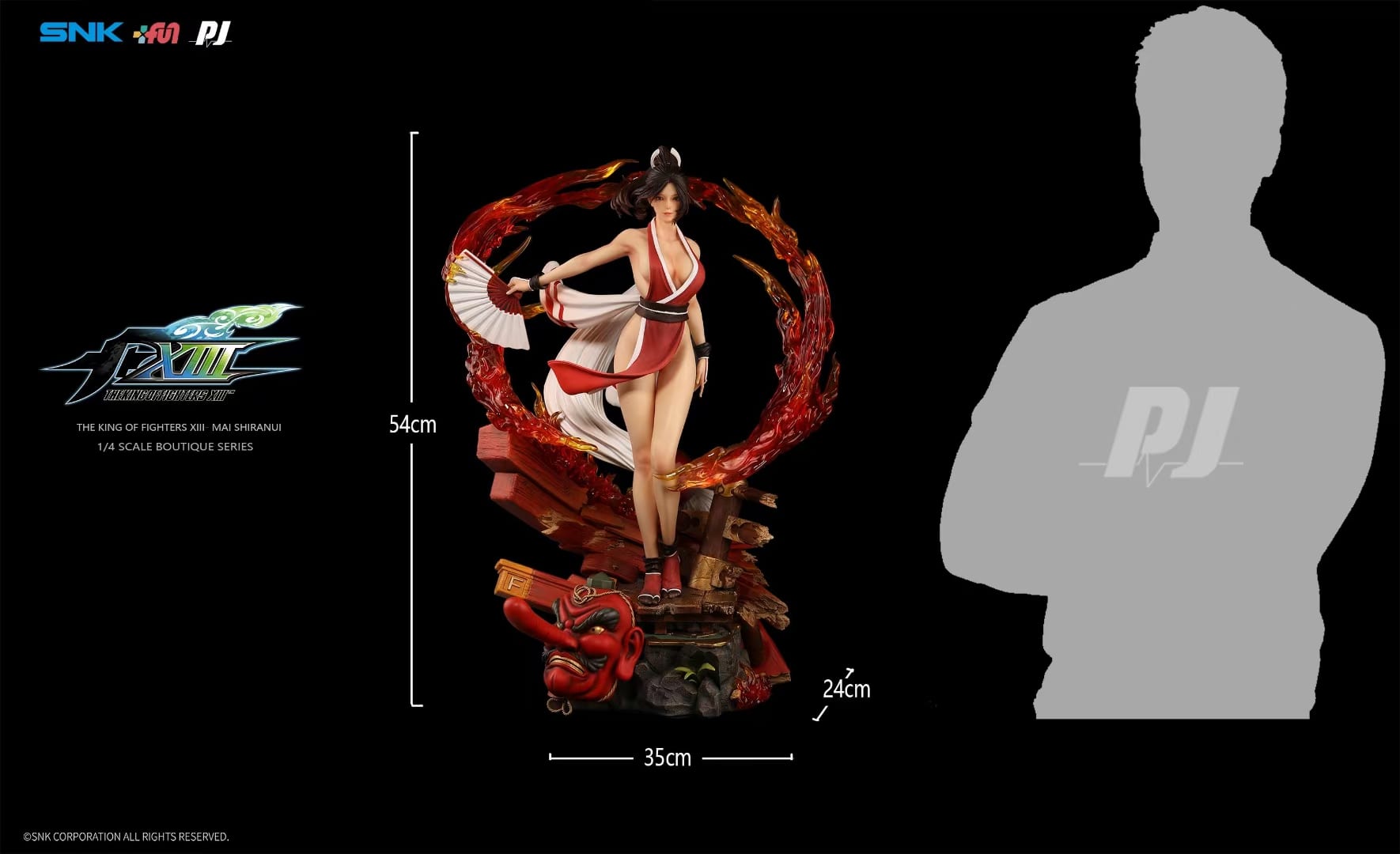 PIJI Studio Licensed KOF Mai Shiranui Action Figure - The King of Fighters Collectible for Anime Fans & Gamers | Perfect for Display, Cosplay Inspiration & Gaming Room Decor