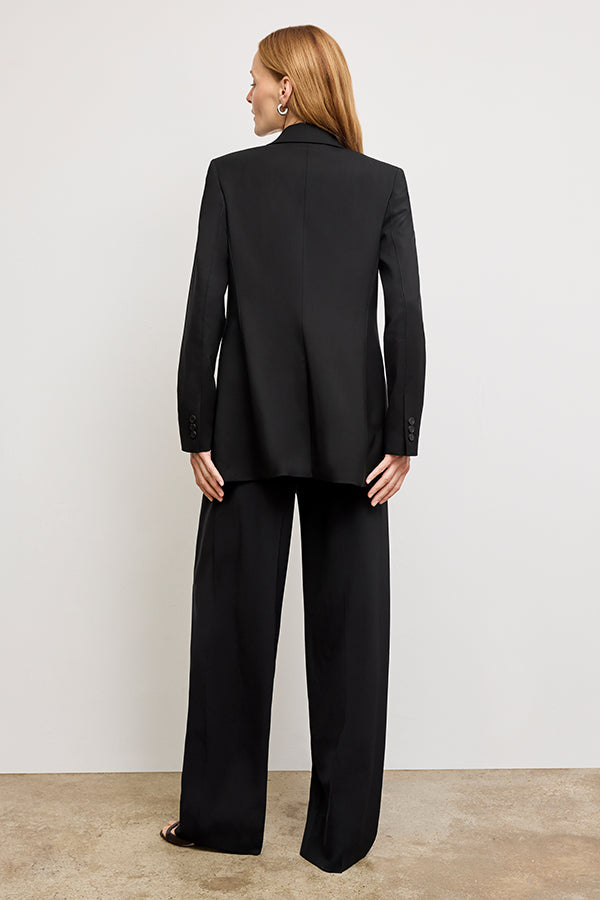 Rina Sculptural High-Waisted Pants - OrigamiTech Pleated Trousers in Black for Women | Office Wear & Evening Outfits