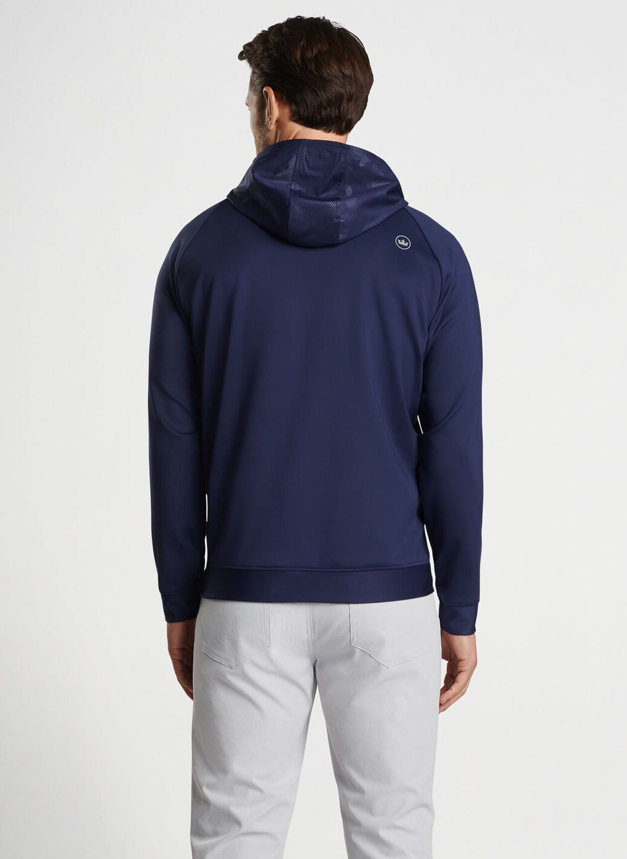 PETER MILLAR Men's Camo Half Snap Hoodie - Lightweight Fleece Pullover for Outdoor Hunting, Hiking & Casual Wear
