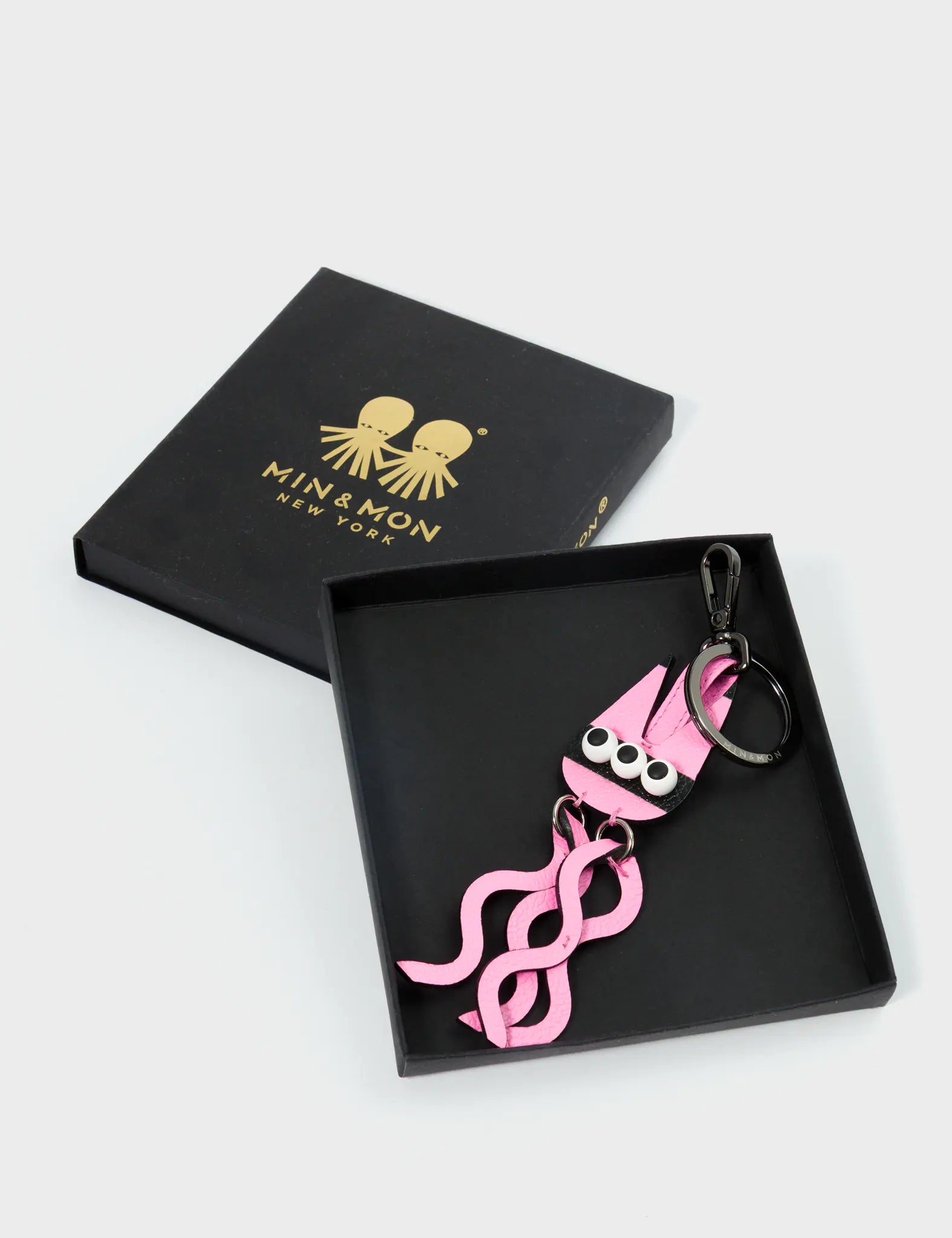 Cosmic Cat Charm - Bubblegum Pink Leather Keychain for Women | Cute Cat Lover Gift | Perfect for Keyrings, Bags & Backpacks
