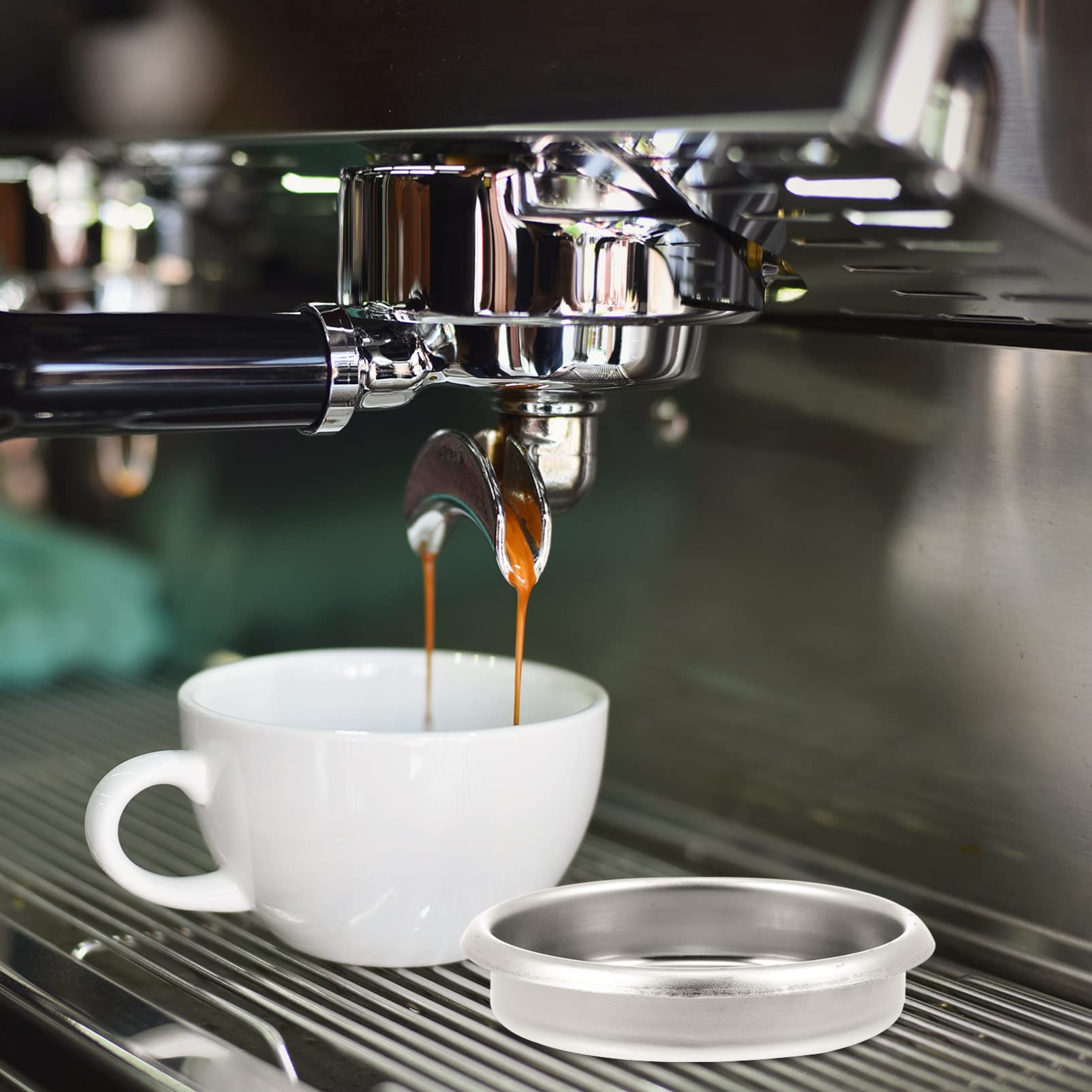 Premium 54MM Stainless Steel Espresso Backflush Insert - Blind Filter Basket for Commercial Espresso Machines | Perfect for Daily Cleaning & Maintenance of Rancilio, La Marzocco & E61 Group Heads