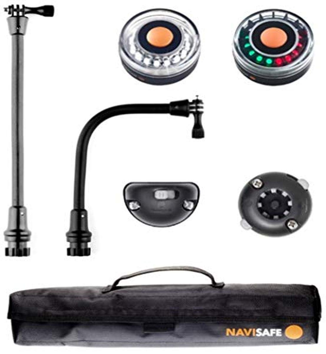 Navisafe Bendable Dinghy Pack with LED Lights & Mounting Attachments - Waterproof Boat Safety Gear for Kayak, Canoe & Small Watercraft