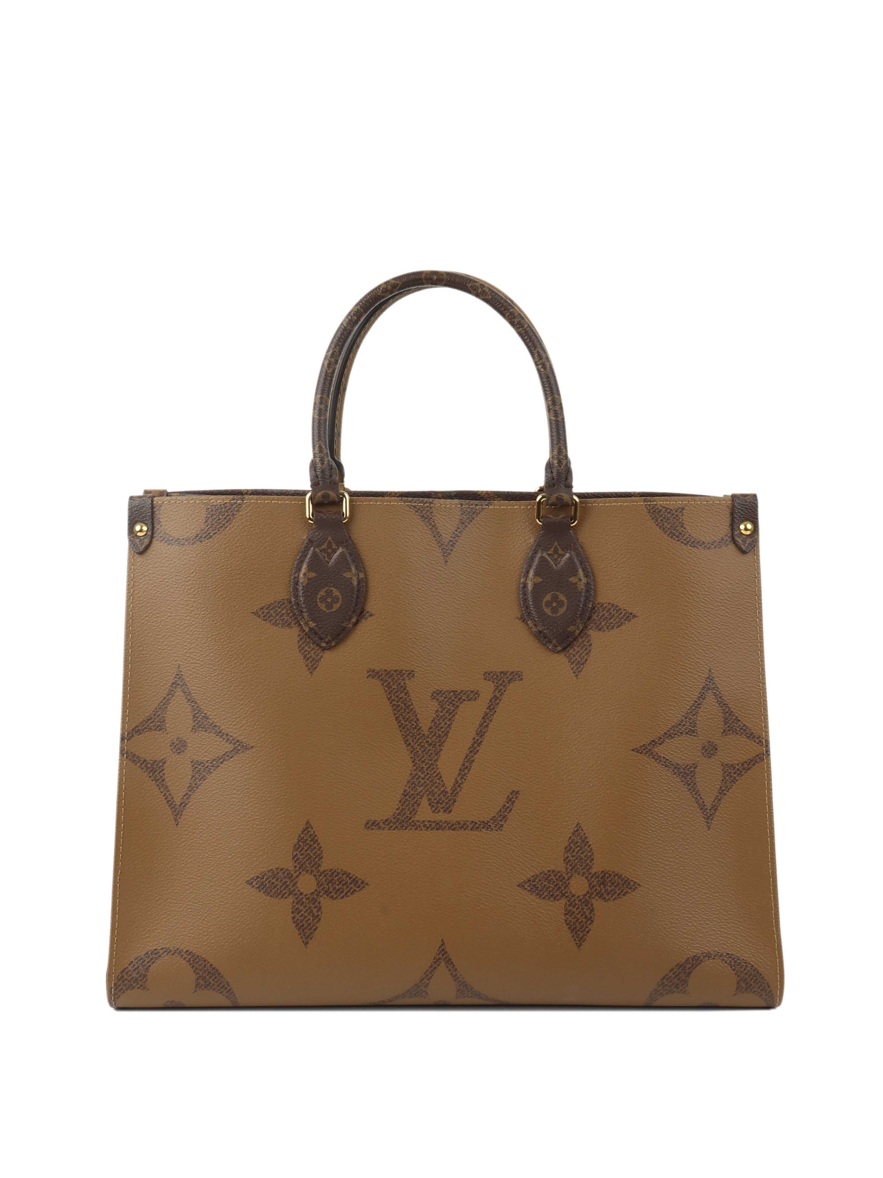 Authentic Louis Vuitton Onthego Reverse MM Tote Bag - Luxury Designer Handbag for Women, Perfect for Work, Travel & Everyday Use