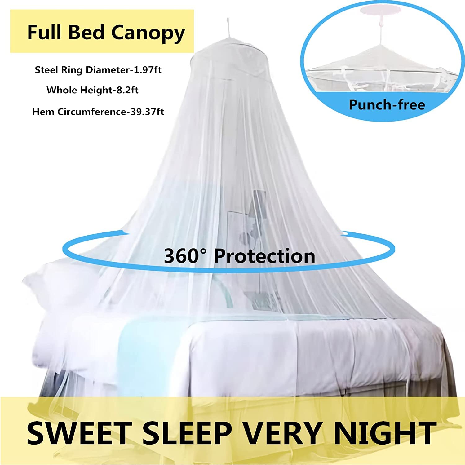 Eimilaly Pink Bed Canopy with 250pcs Warm White LED Curtain Lights - Mosquito Net for Girls Room Decor, Theme Party & Wedding Decorations | Romantic Bedroom Lighting for Princess Style Sleeping Area