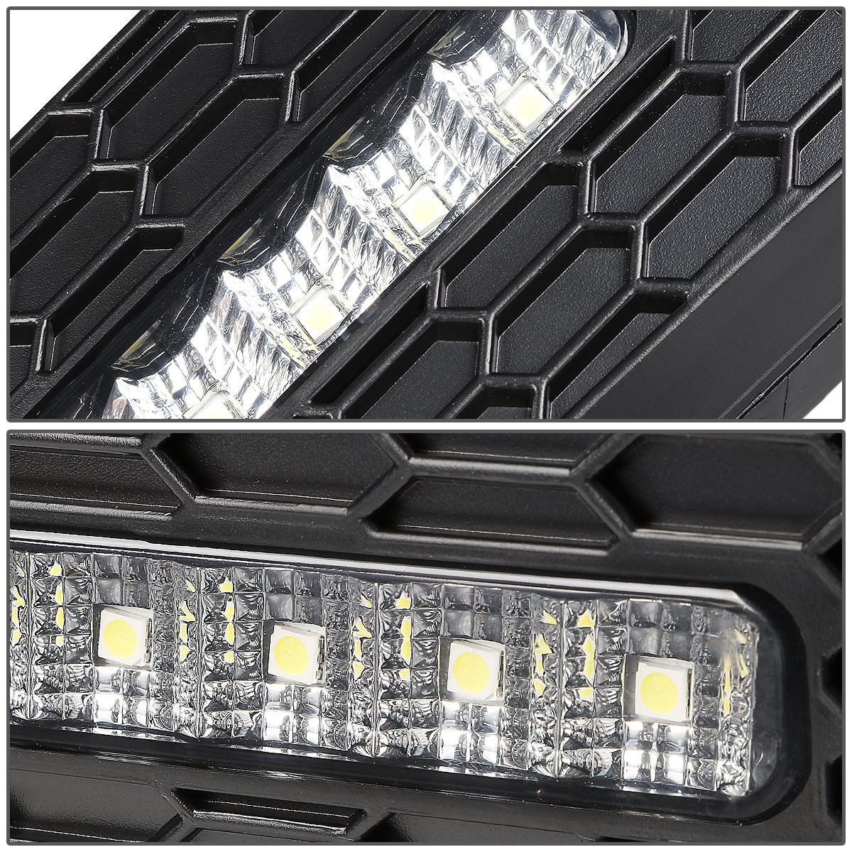 Auto Dynasty Compatible with Chevy Avalanche Silverado Suburban/Tahoe Sierra - Pair of White LED Fog Lights with Chrome Lens & Switch - Upgrade for Night Driving & Off-Road Adventures