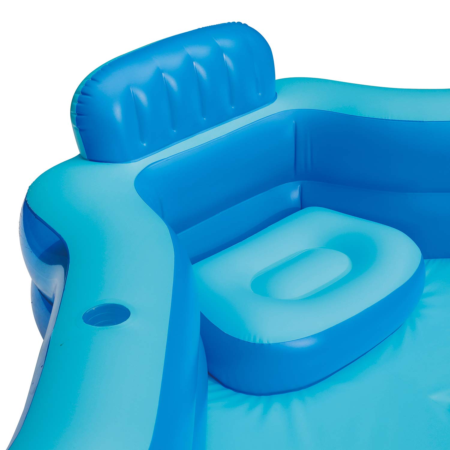 Summer Waves KB0706000 8.75ft x 26in Inflatable Above Ground Swimming Pool - 4 Person Deluxe Comfort with Backrests & Cup Holders | Perfect for Backyard Parties, Family Fun, and Summer Relaxation