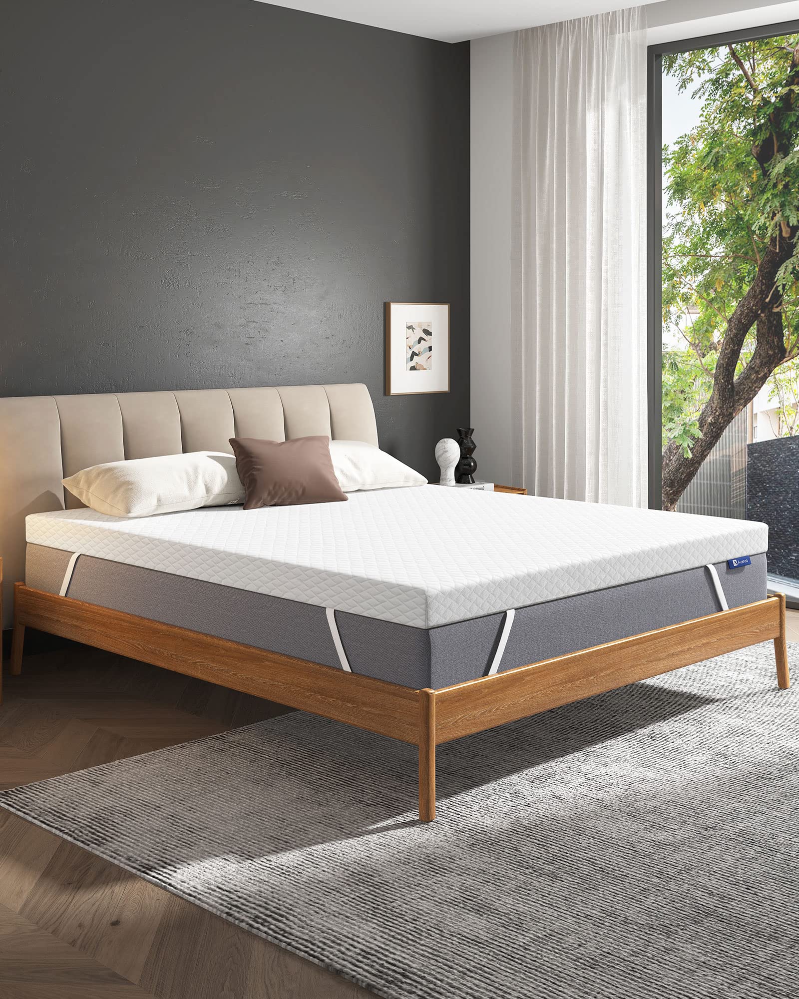CertiPUR-US Certified 3 Inch California King Size Memory Foam Mattress with Gel-Infused Cooling Technology & Removable Cover - Perfect for Hot Sleepers, Guest Beds & RV Mattress Toppers