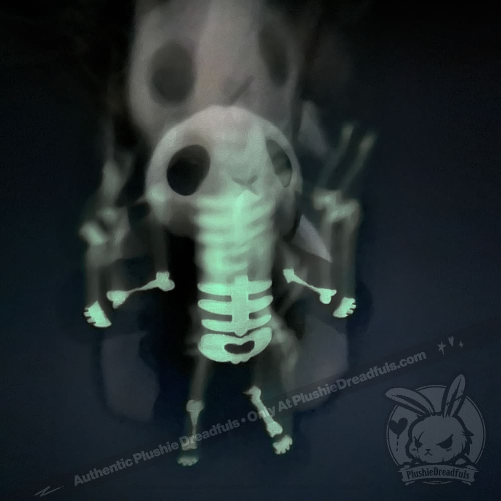 Plushie Dreadfuls Bone Organizer Bunny - Soft Stuffed Animal Toy for Kids, Cute Plush Bunny with Organ Pouch - Perfect for Halloween Decor, Bedroom Cuddling & Gift Giving