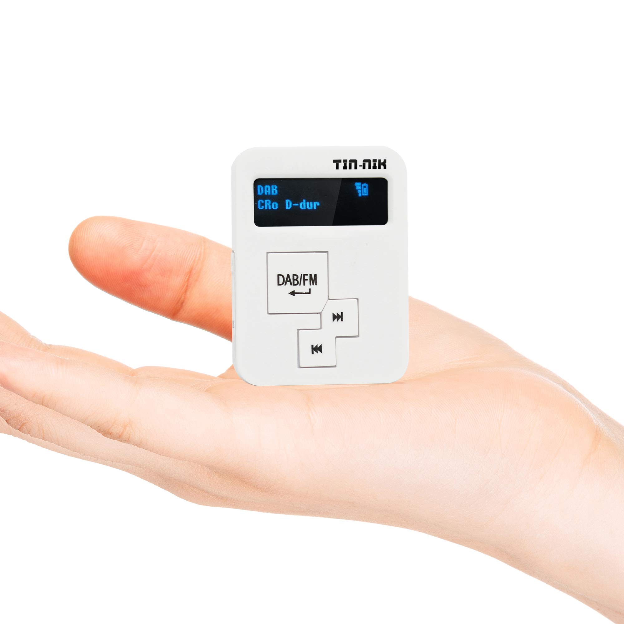 Portable DAB/DAB+/FM Digital Radio with Rechargeable Battery, OLED Display & Earphones - Compact Personal Radio for Sports, Running, Walking, Jogging, Cycling & Outdoor Activities | Perfect for Commuting, Travel & Emergency Use