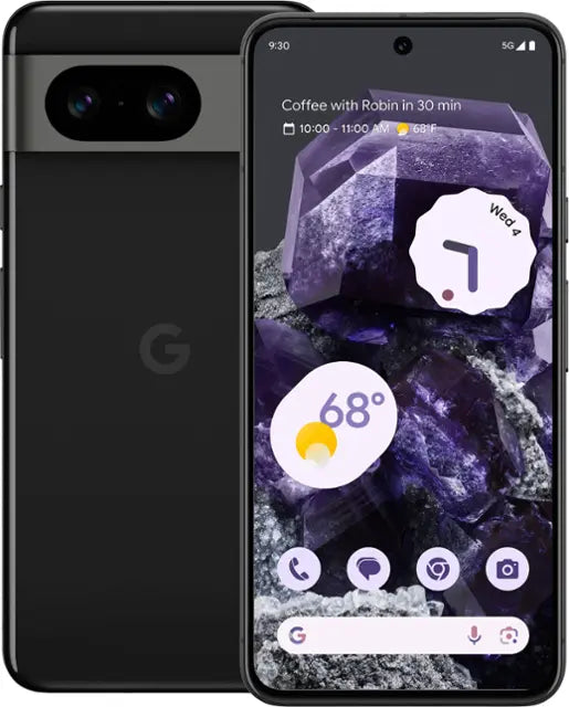 Google Pixel 8 128GB Smartphone (AT&T) - Obsidian Black | Unlocked Android Phone with Advanced Camera & Long Battery Life | Perfect for Streaming, Photography & Business Use
