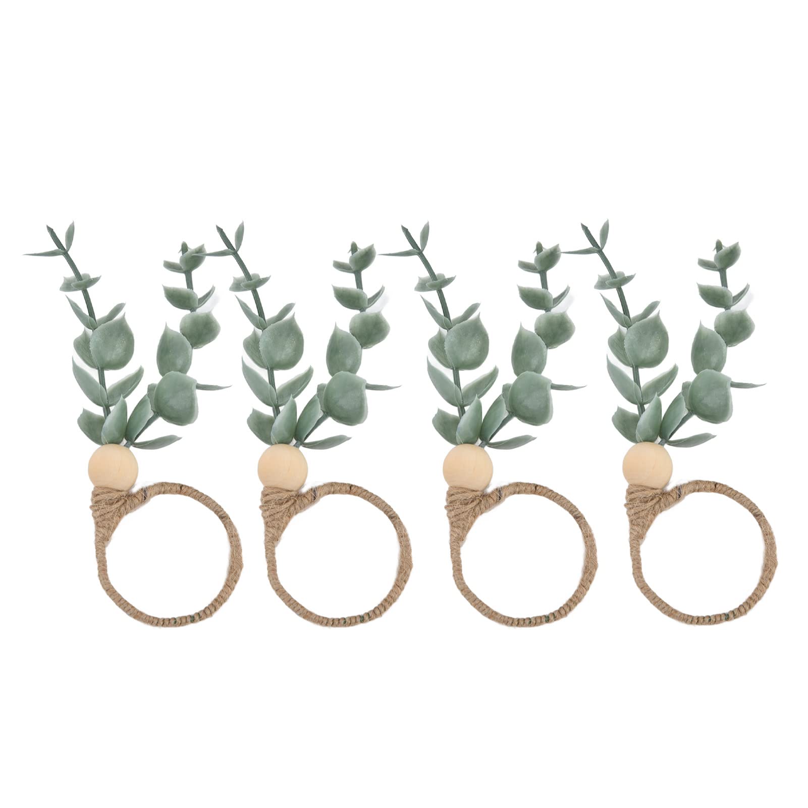 Elegant Leaf & Flower Napkin Rings Set of 4 - Simple Decorative Tableware for Weddings, Family Gatherings, Parties & Baby Showers - Perfect for Restaurants, Hotels & Home Dining Decor