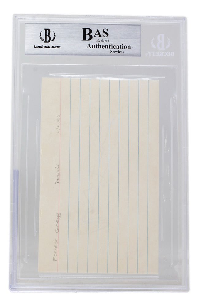 Forrest Gregg Autographed Green Bay Packers Index Card - PSA/DNA Certified Collectible - Perfect for NFL Memorabilia Collections & Sports Fan Gifts