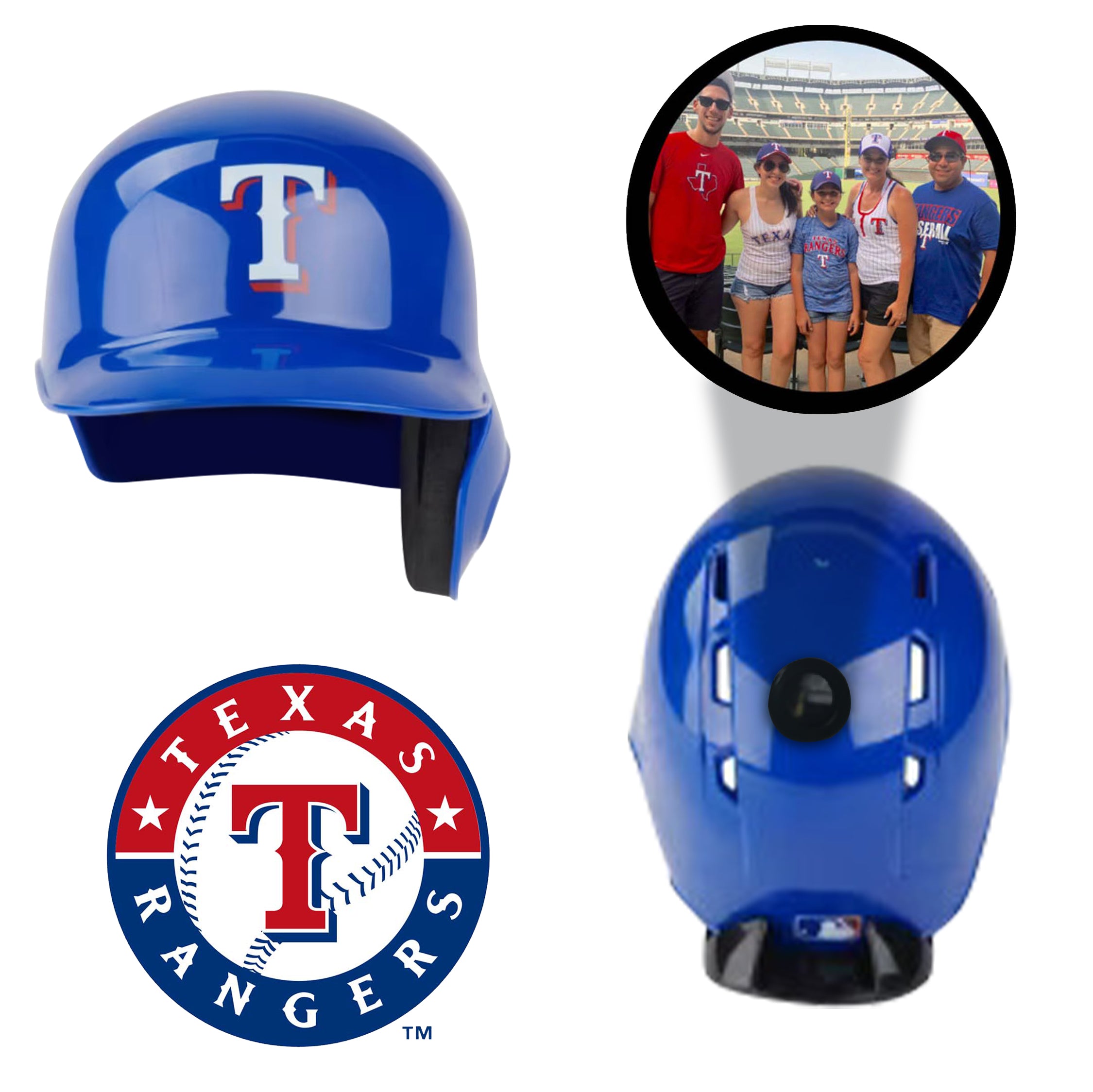 Texas Rangers MLB Collectible Mini Batting Helmet - Authentic Baseball Memorabilia for Fans & Collectors - Perfect for Display, Gifts, and Game Room Decor