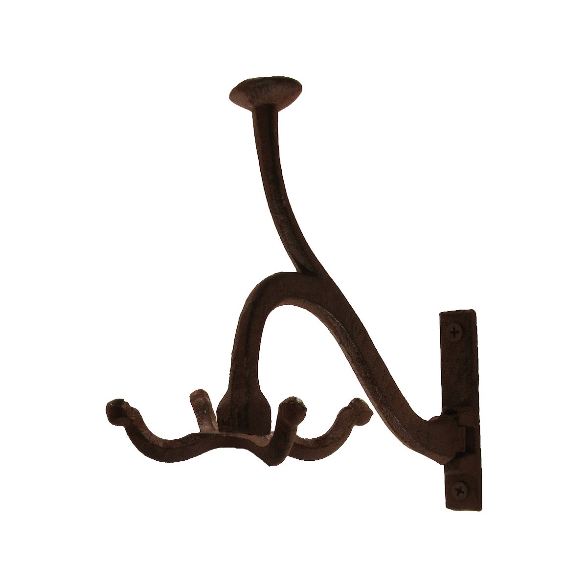Vintage Cast Iron Wall Mount Swivel Hook - Heavy Duty Rotating Hanger for Coats, Hats & Keys | Perfect for Entryway, Mudroom & Garage Organization