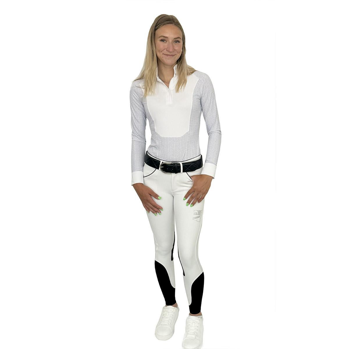 AP Hassinger The Jumper Knee Patch Breeches - Equestrian Riding Pants for Women with Knee Grip - Perfect for Horseback Riding, Show Jumping & Dressage