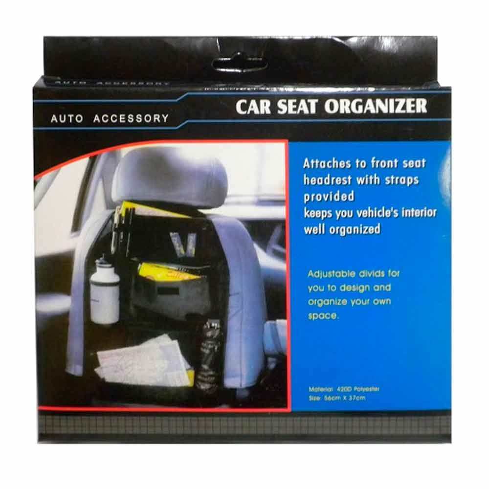 ATB 1 Car Front Seat Hanging Organizer with Multi-Pocket Storage Straps - Travel Accessories, Kids Toys & Road Trip Essentials - Perfect for Family Road Trips, Long Drives & Daily Commutes - Keep Your Car Organized on the Go - Ideal for Parents, Travelers & Commuters - Great for Storing Snacks, Phones, Maps & Baby Supplies