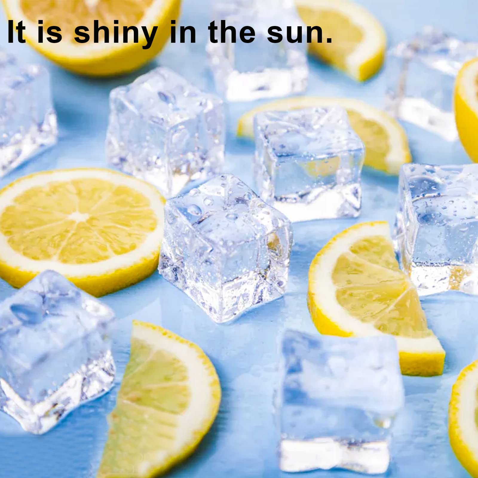 Hacaroa 150 Pack Clear Fake Ice Cubes - 0.7