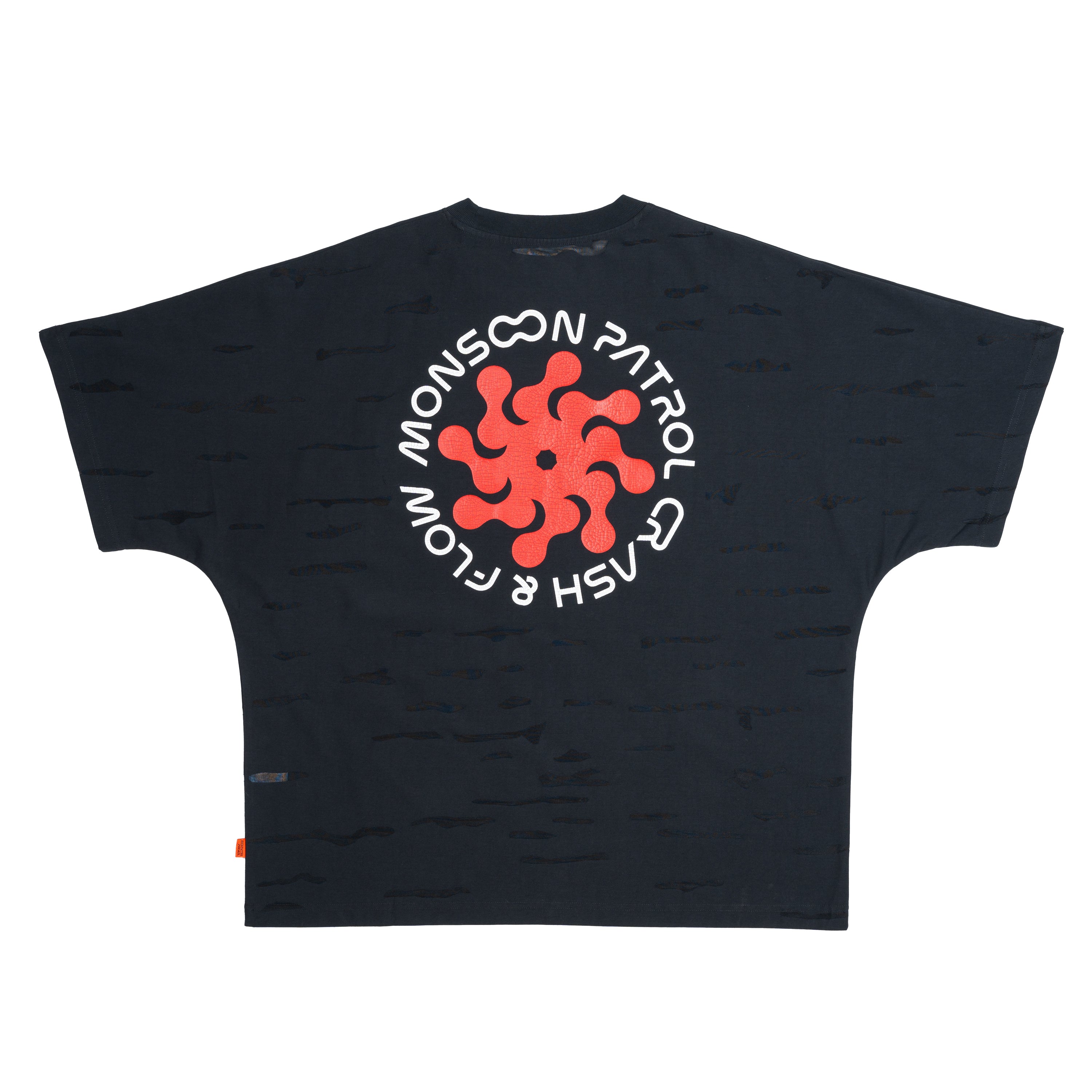Monsoon Patrol CP Tee - Black Short Sleeve Cotton T-Shirt for Men | Casual Wear, Street Style & Everyday Comfort