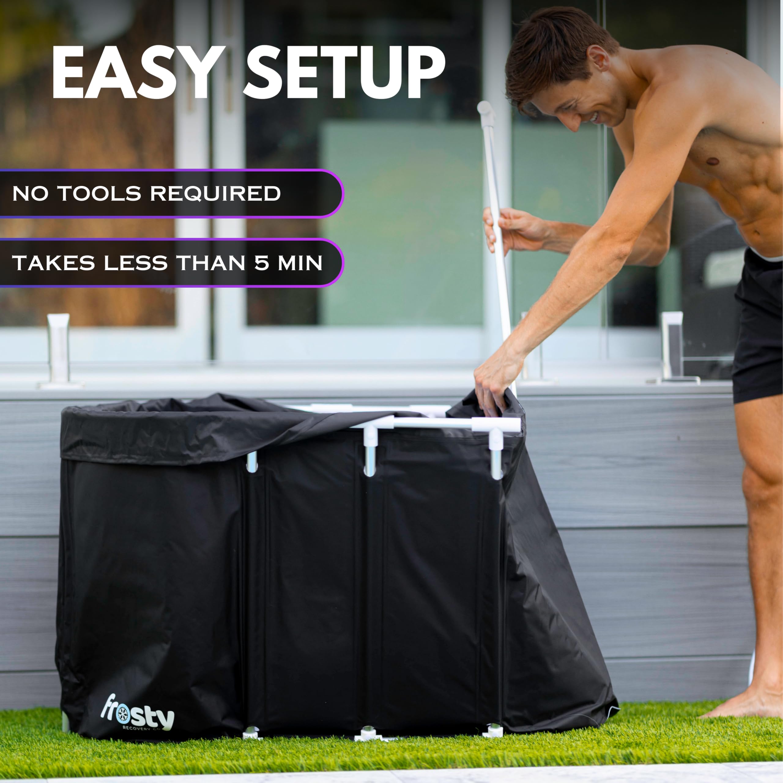 Extra Large Ice Tub Cold Plunge Pod - Professional Cold Water Therapy Bath with Water Chiller Compatibility - Portable Ice Bath Tub for Athletes, Recovery & Hydrotherapy at Home or Gym