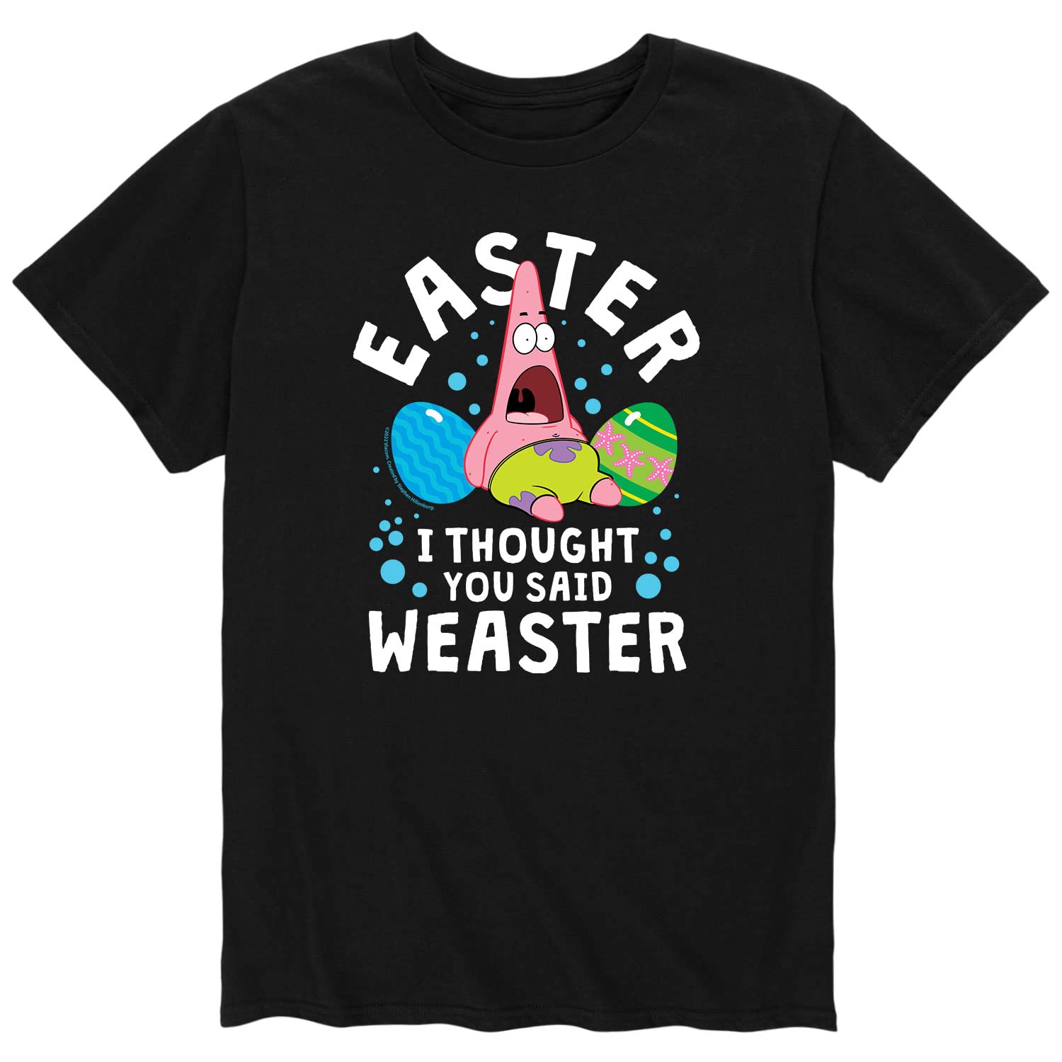 SpongeBob SquarePants Easter Graphic T-Shirt for Men - Funny Cartoon Short Sleeve Tee - Perfect for Easter Celebrations, Cosplay & Casual Wear