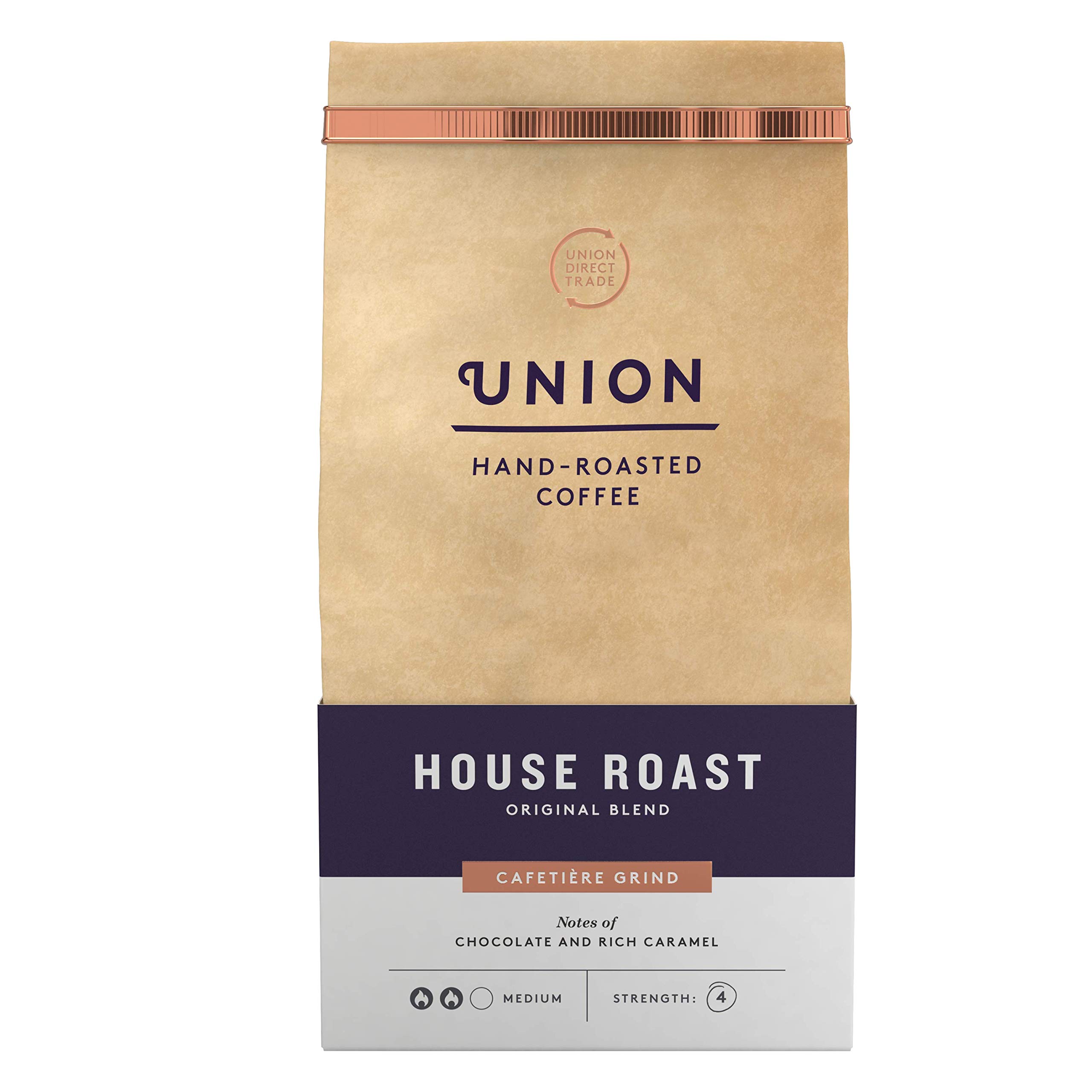 Union Hand Roasted Coffee House Blend Ground Coffee, 200g - Premium Arabica Beans for Rich Flavor - Perfect for Home Brewing, Office Use & Gifts