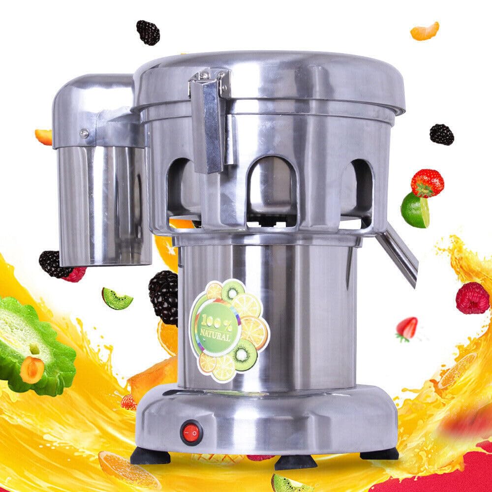 Commercial Heavy Duty Stainless Steel Juice Extractor Machine for Fruits & Vegetables - High Performance Fruit Juicer for Restaurants, Juice Bars, and Home Use
