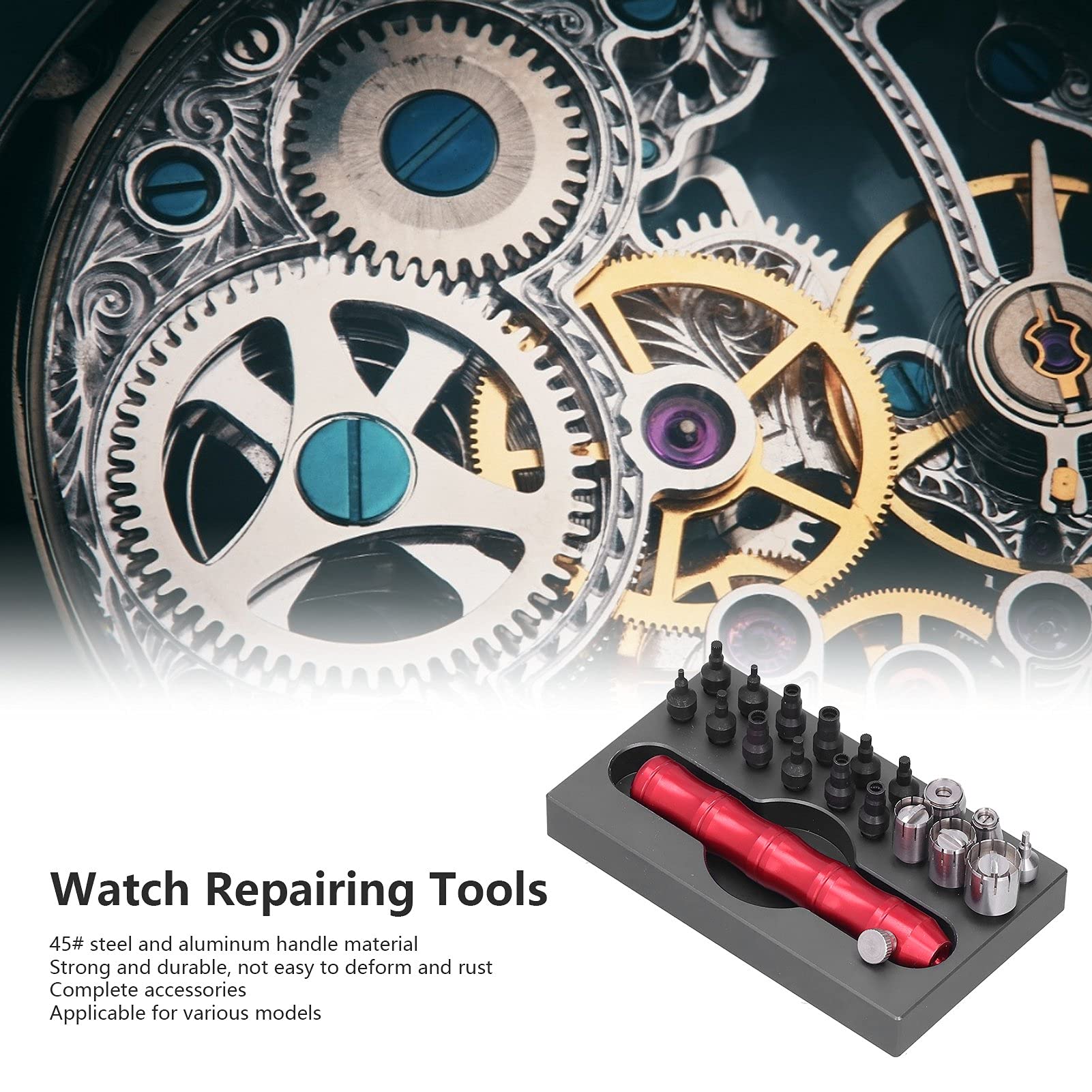 Professional Watch Crown Removal Tool Set - Premium Watchmaker Repair Kit for Disassembly & Maintenance | Perfect for Watch Repair Shops, DIY Enthusiasts & Jewelry Makers