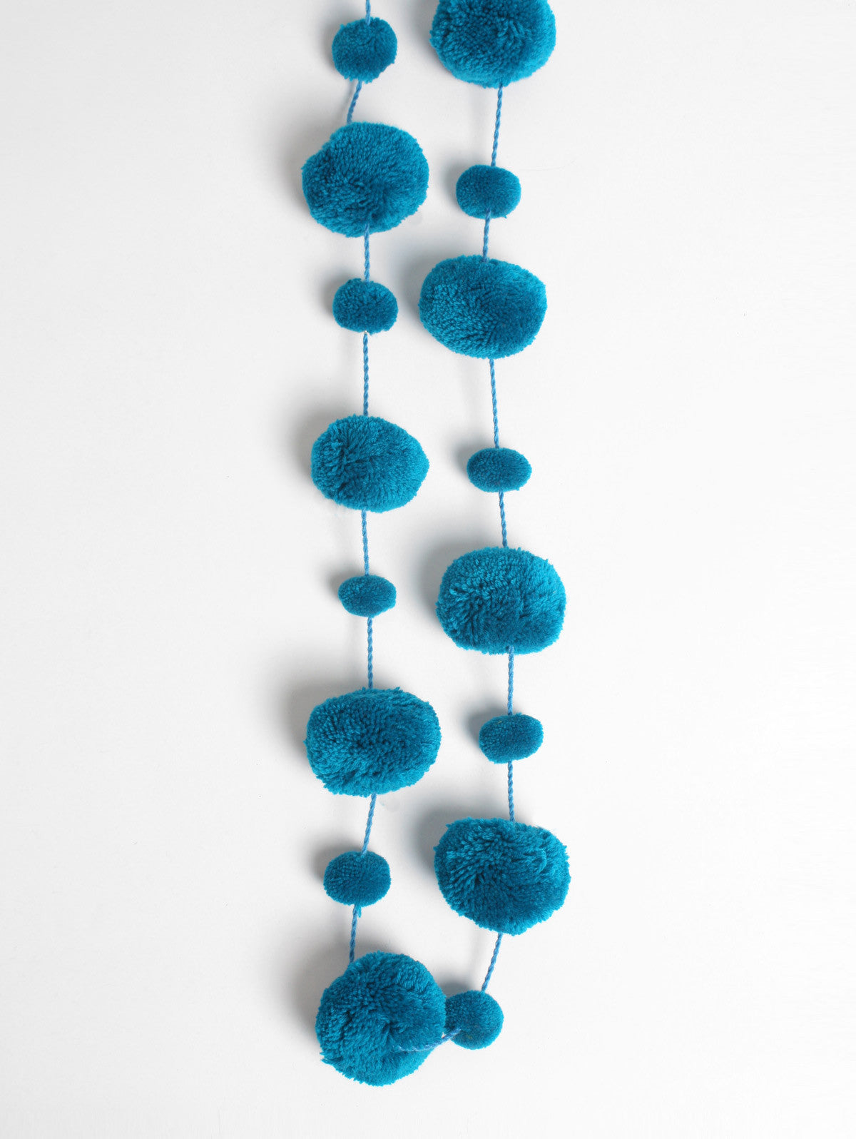 Teal Pom Pom Garland - Decorative Party Decor for Weddings, Baby Showers & Home Decor