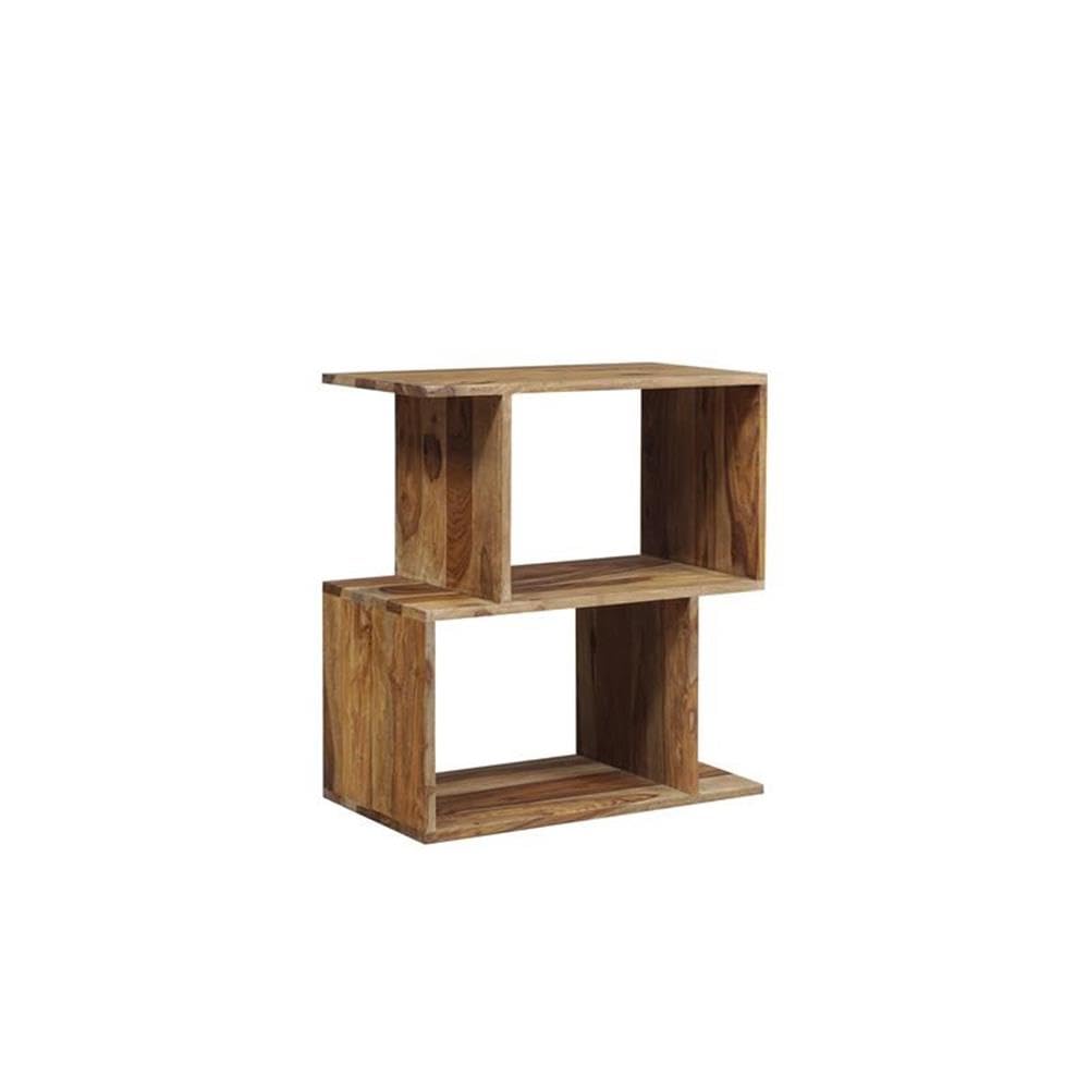 Porter Designs Urban Solid Sheesham Wood Bookcase - Natural Finish | Modern Bookshelf for Living Room, Home Office & Library Organization