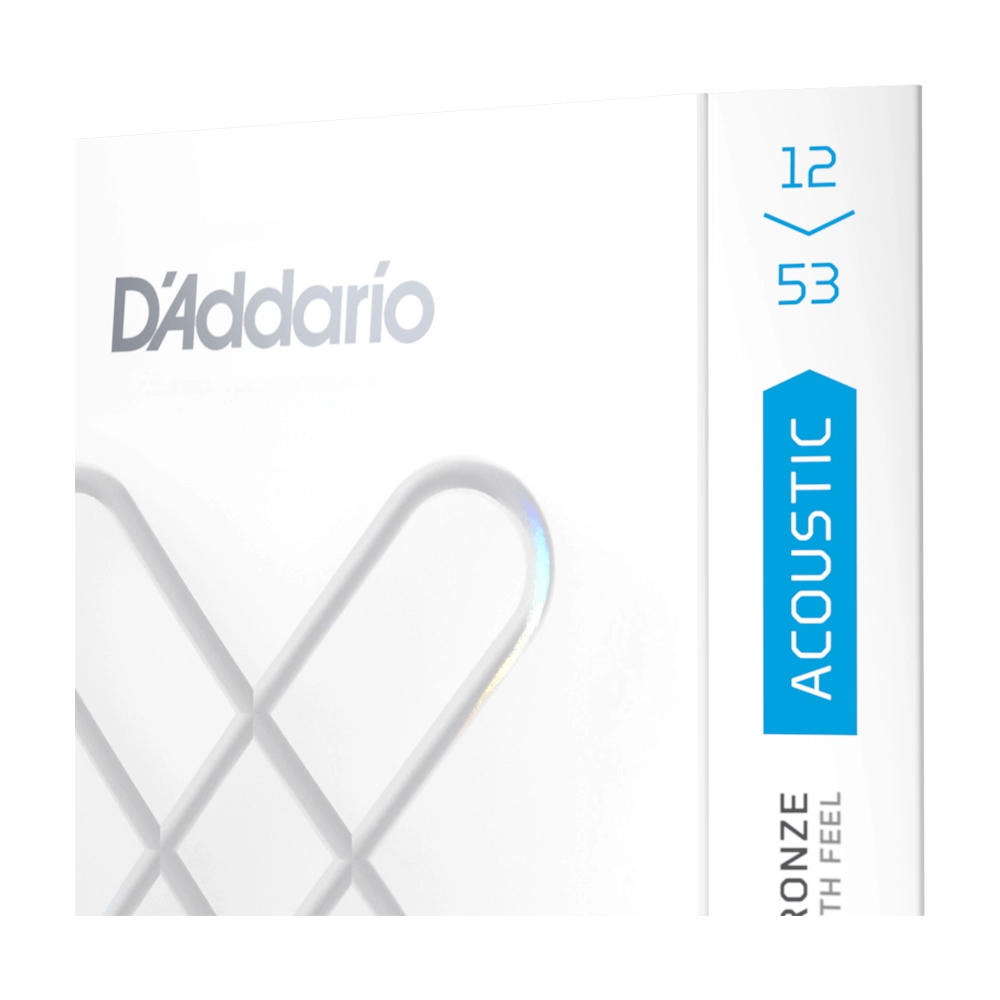 D'Addario XSABR1253 XS 80/20 Bronze Coated Acoustic Guitar Strings - Light Gauge .012-.053 for Clear Bright Tone | Perfect for Folk, Country & Fingerstyle Playing