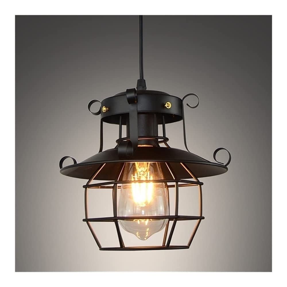 Vintage Industrial Chandelier Ceiling Light - Antique Retro Pendant Lamp for Home, Cafe, Living Room, Restaurant & Kitchen Decor | Bulb Not Included | Perfect for Creating Cozy Ambiance in Dining Areas & Commercial Spaces