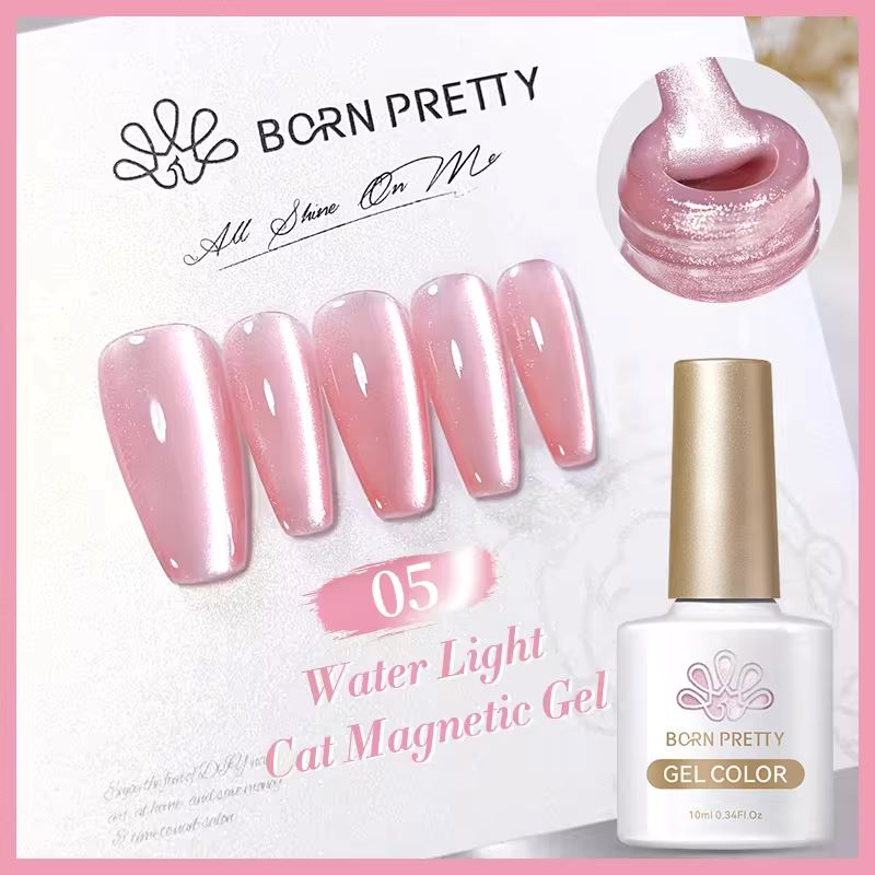 Born Pretty Magnetic Gel Polish - Water Light Cat Eye Effect, Long-Lasting Nail Polish for Salon-Quality Manicures at Home | Perfect for Parties, Weddings & Special Occasions