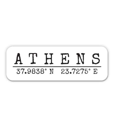Squiddy Athens Greece Travel Luggage Vinyl Sticker Decal - 3