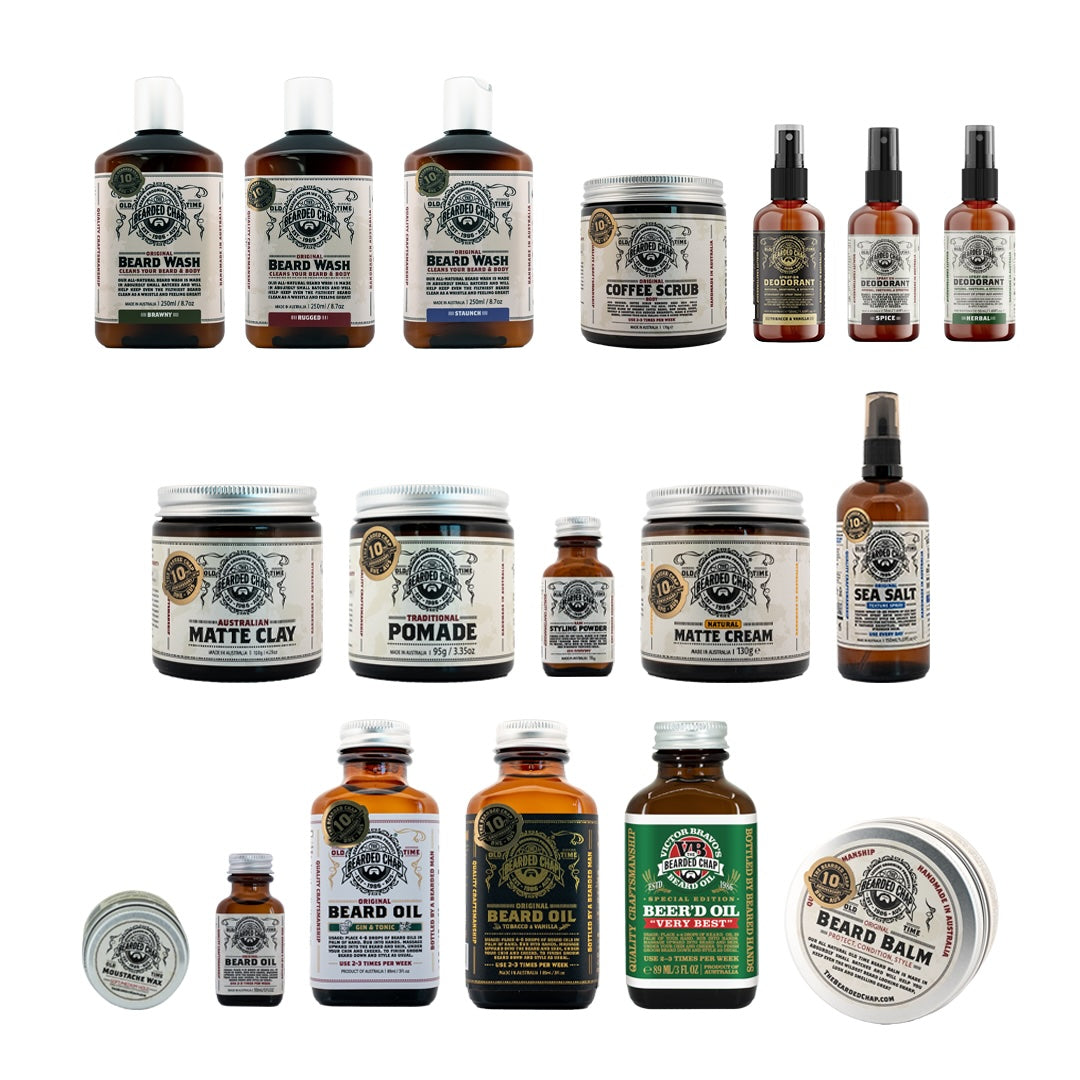 Premium Platinum Head to Toe Grooming Kit for Men - Complete Hair, Beard & Body Care Set - Perfect for Home & Travel Grooming Essentials